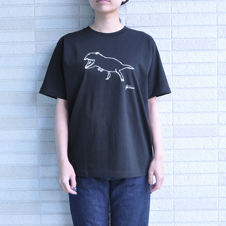 恐竜黒 プリントtシャツ Chouquette Sf7416 シュケット 動物 アニマル Iichi ハンドメイド クラフト作品 手仕事品の通販