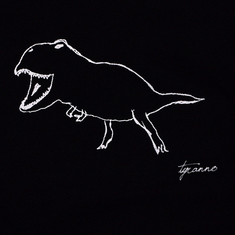 恐竜黒 プリントtシャツ Chouquette Sf7416 シュケット 動物 アニマル Iichi ハンドメイド クラフト作品 手仕事品の通販