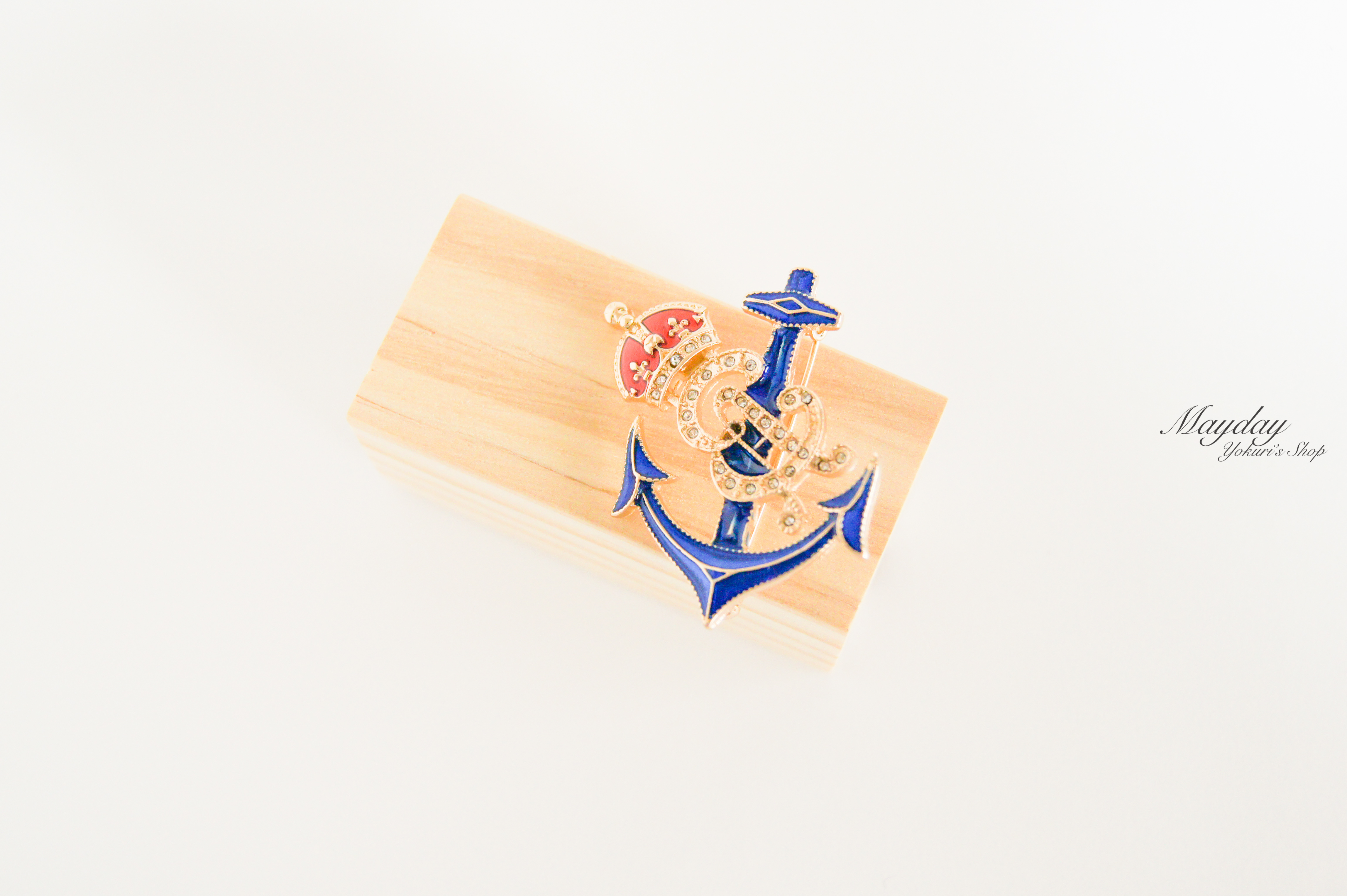 優雅なブローチシリーズ マリン いかりのブローチ 錨モチーフ アンティーク風 Iichi ハンドメイド クラフト作品 手仕事品の通販