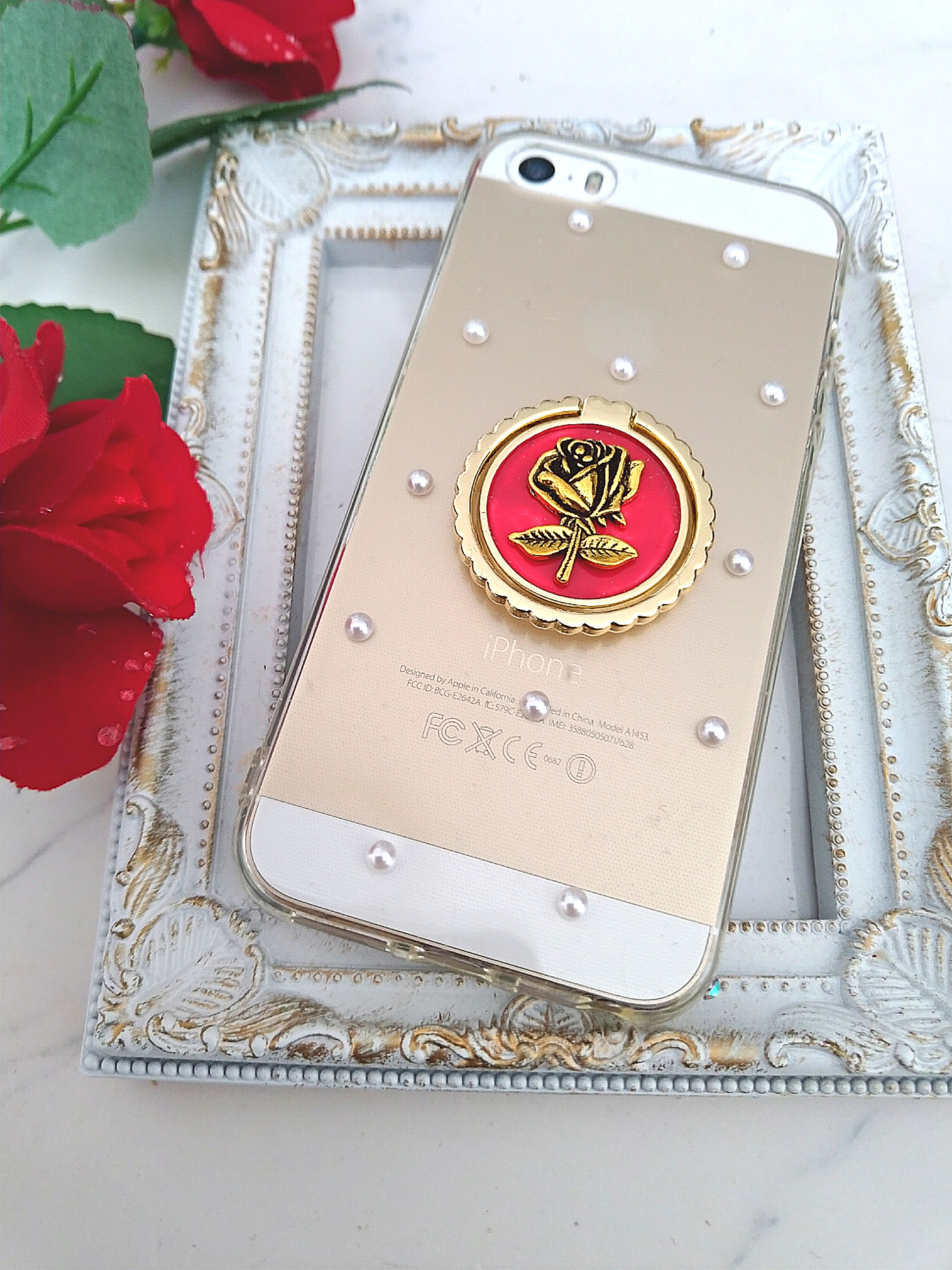 Iphoneケース Android スマホケース リング付き 金古美薔薇 Iichi