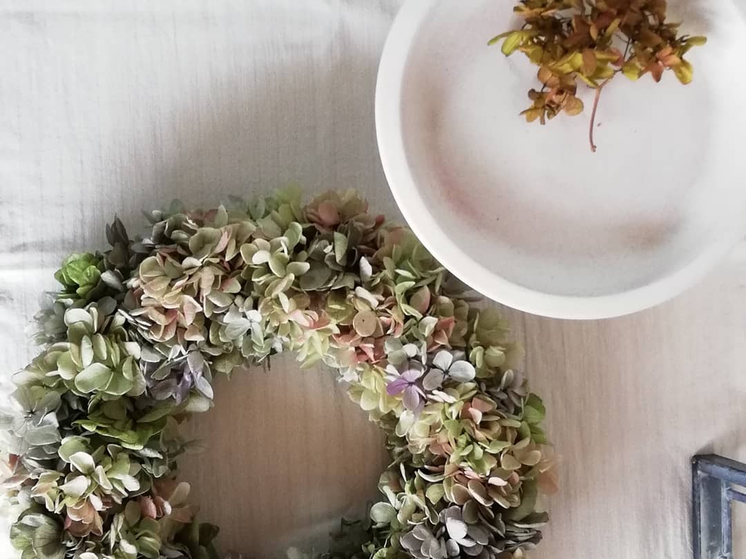 あじさいリース グラデーショングリーン Iichi ハンドメイド クラフト作品 手仕事品の通販