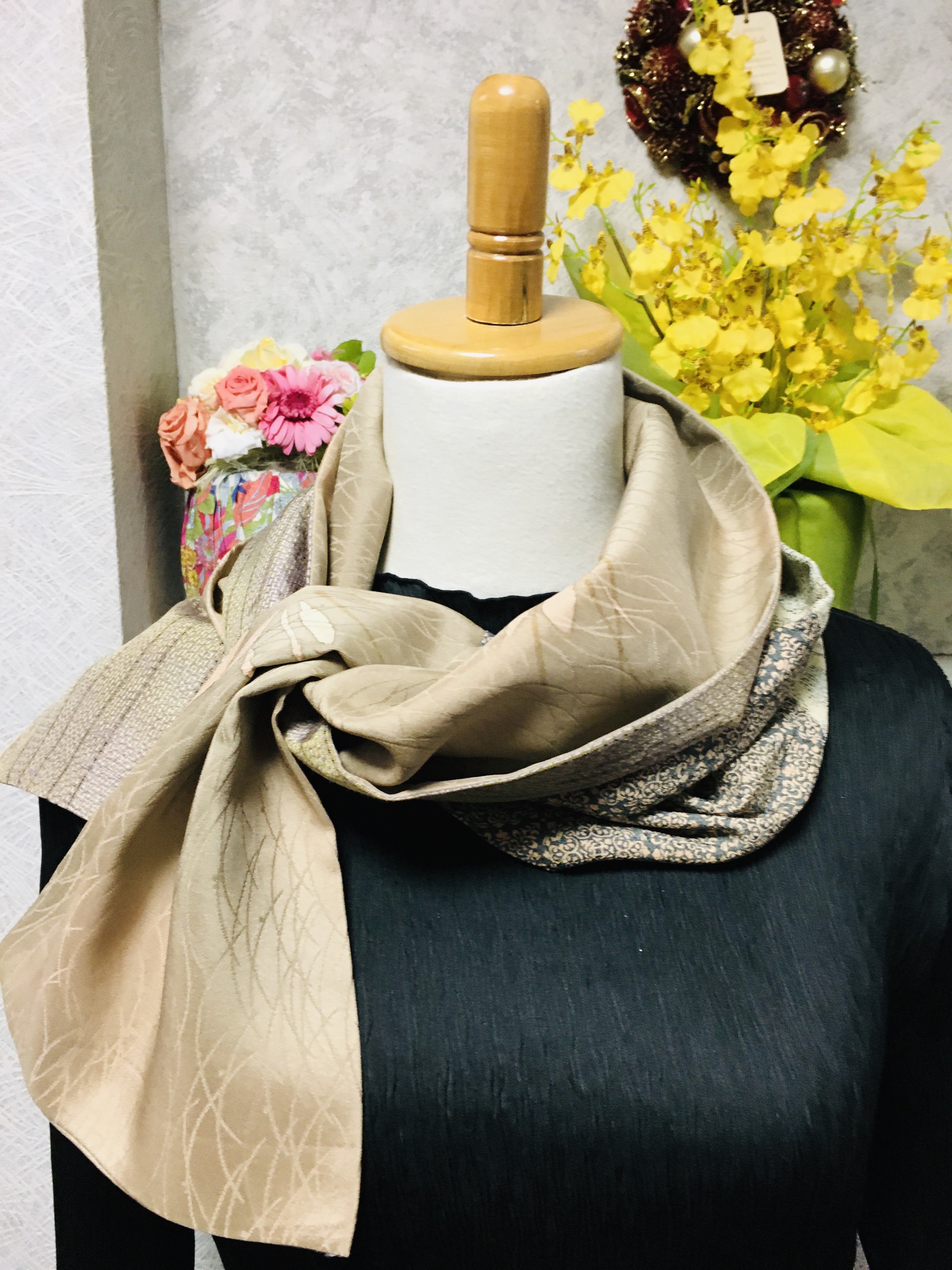 84 和布パッチワークおしゃれストール Iichi ハンドメイド クラフト作品 手仕事品の通販