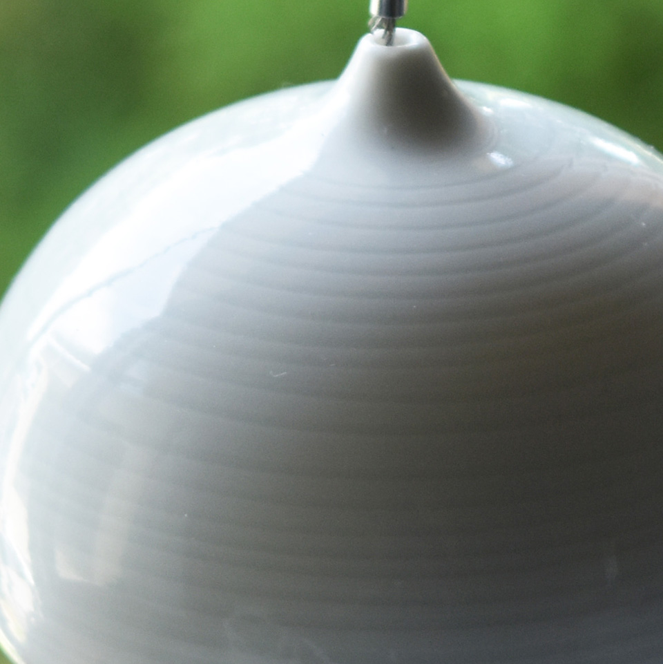 風鈴 インテリア 風鈴 シングル 縞 陶器 磁器 モダンなデザイン Iichi ハンドメイド クラフト作品 手仕事品の通販