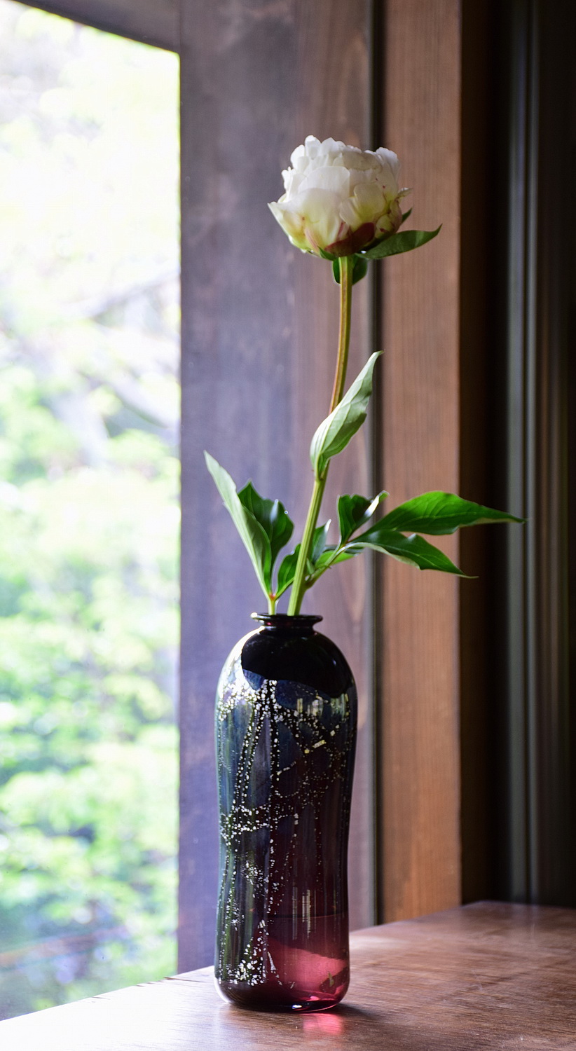 黒銀箔流線花瓶 Iichi ハンドメイド クラフト作品 手仕事品の通販