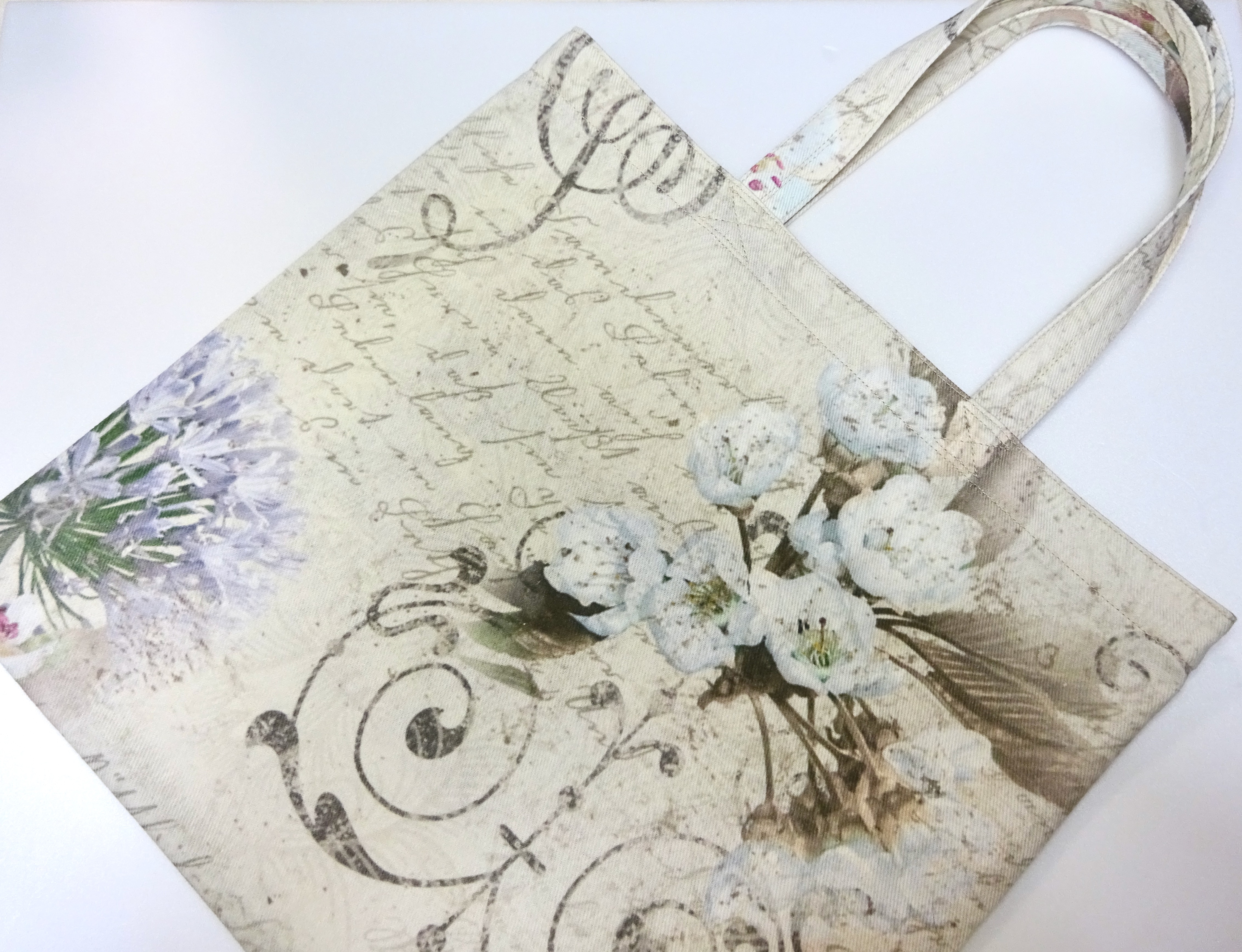 ショッピングバッグ 花の手紙 Iichi ハンドメイド クラフト作品 手仕事品の通販