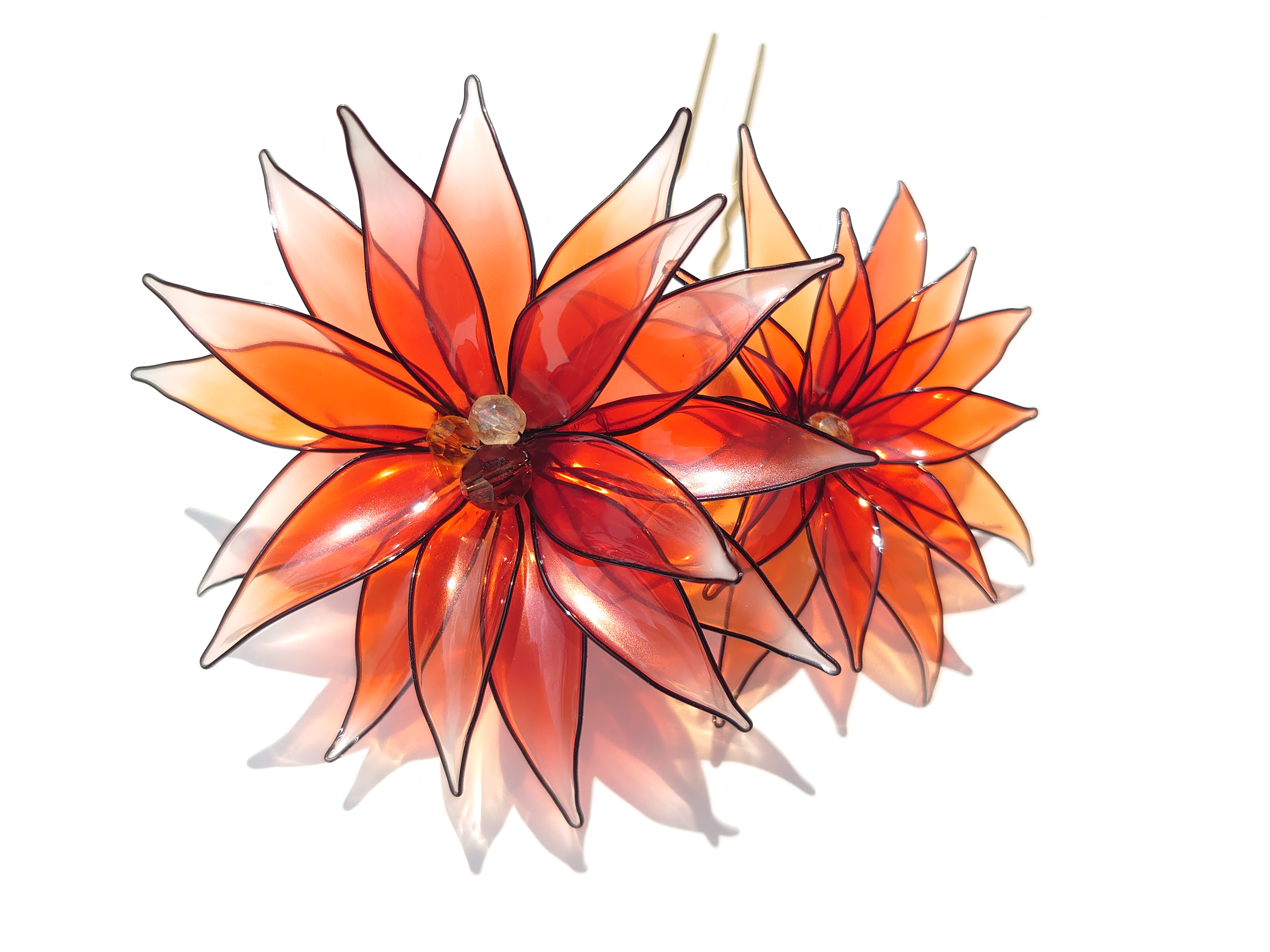 ガザニアの髪飾り Iichi ハンドメイド クラフト作品 手仕事品の通販