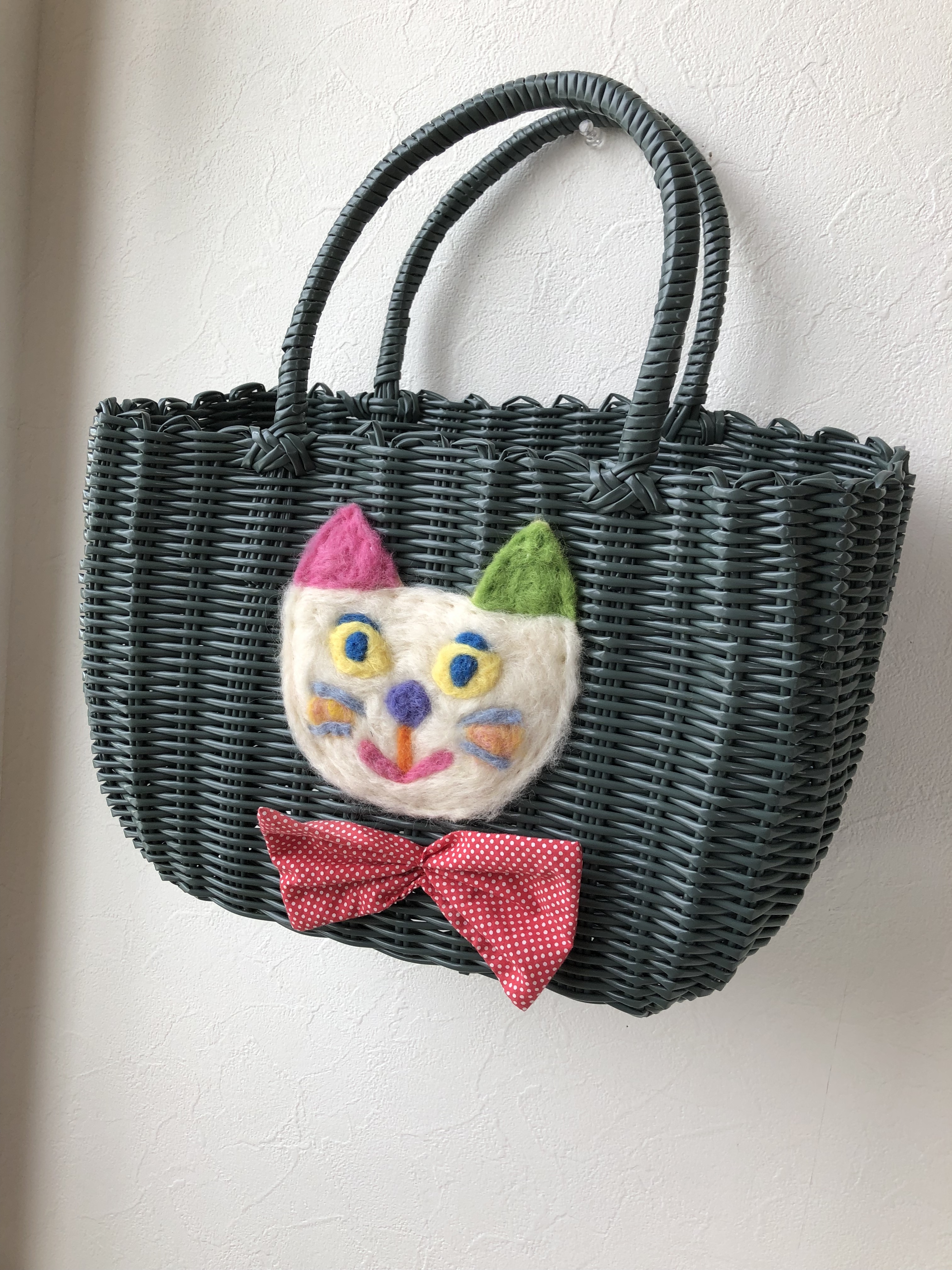 Koruri Colore カゴバッグ 猫 Iichi ハンドメイド クラフト作品 手仕事品の通販