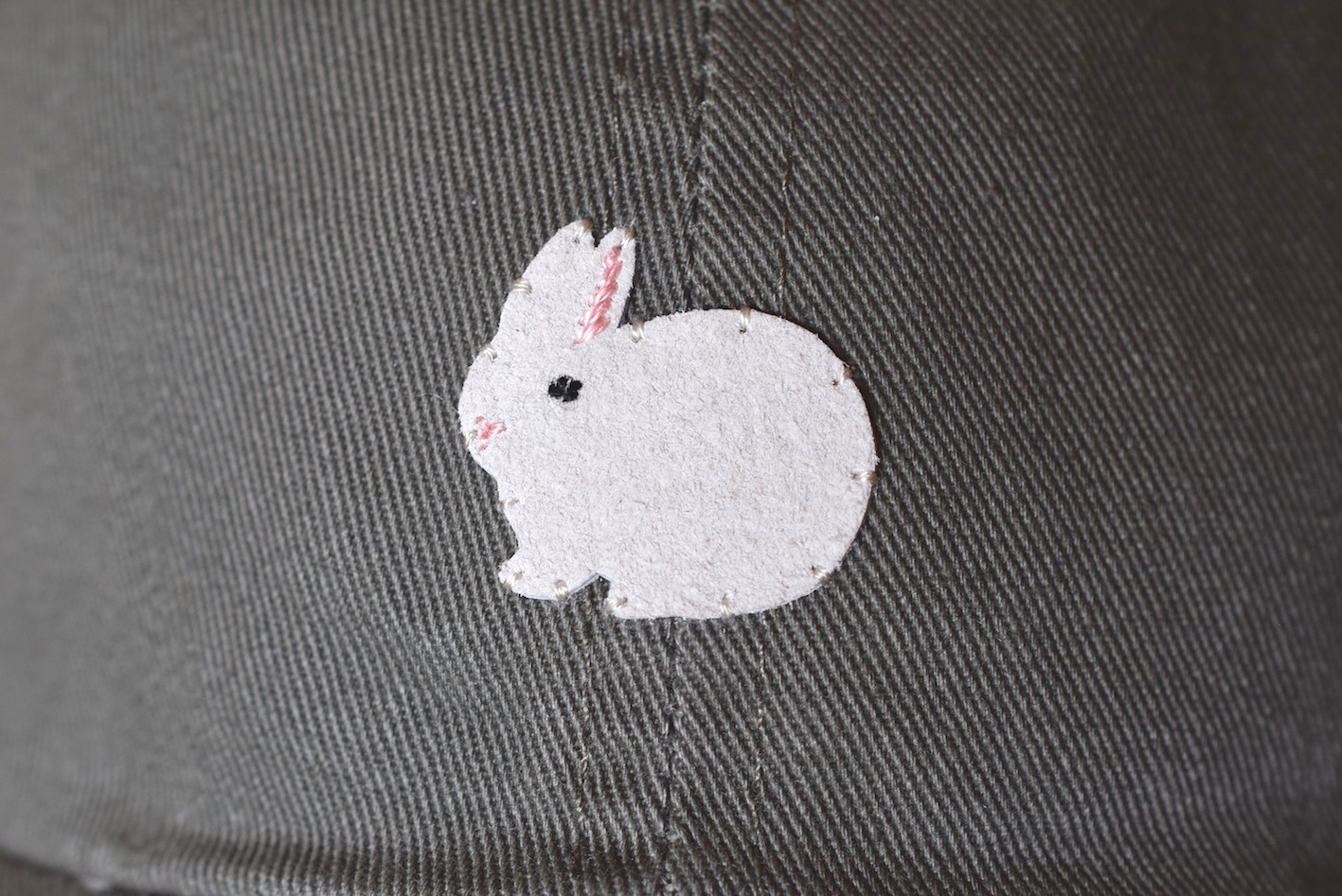 SALE】 キャップ ウサギ×グレー | iichi ハンドメイド・クラフト作品 