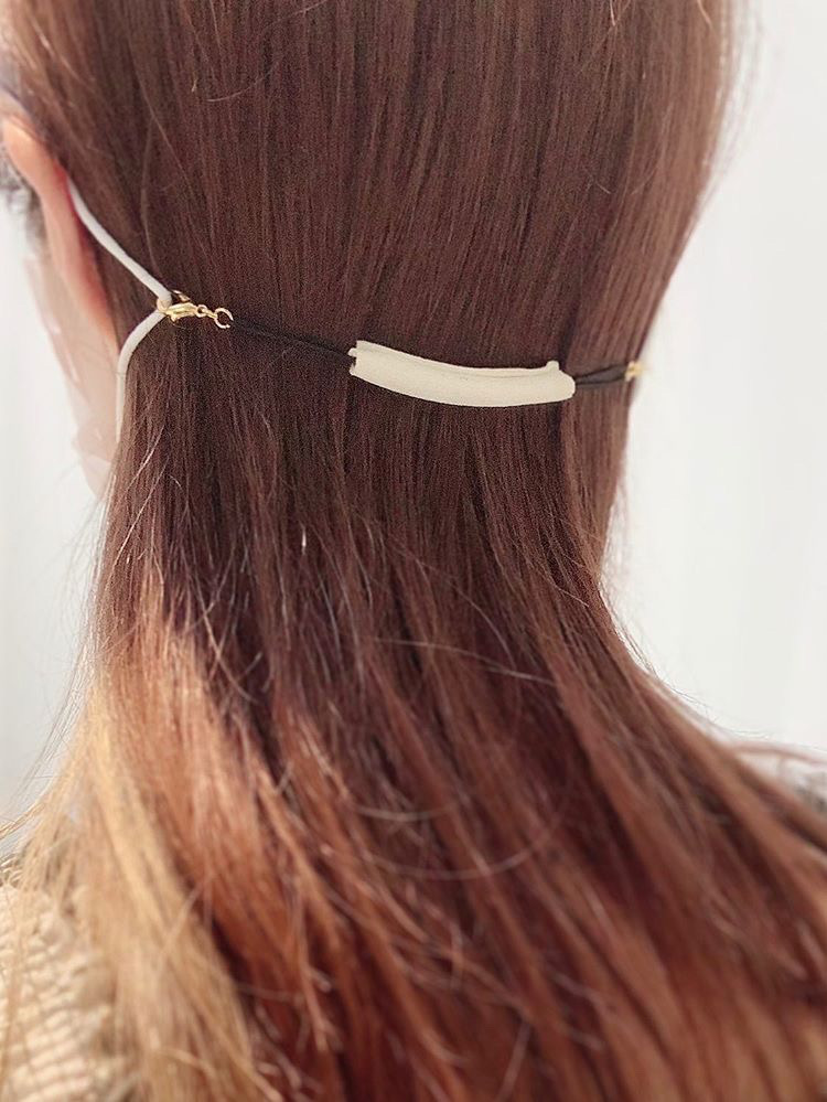 耳が痛くならないマスクバンド 凛 Rin 陶器 伝統工芸 ネックレス シンプル オフホワイト マスククリップ Iichi ハンドメイド クラフト作品 手仕事品の通販