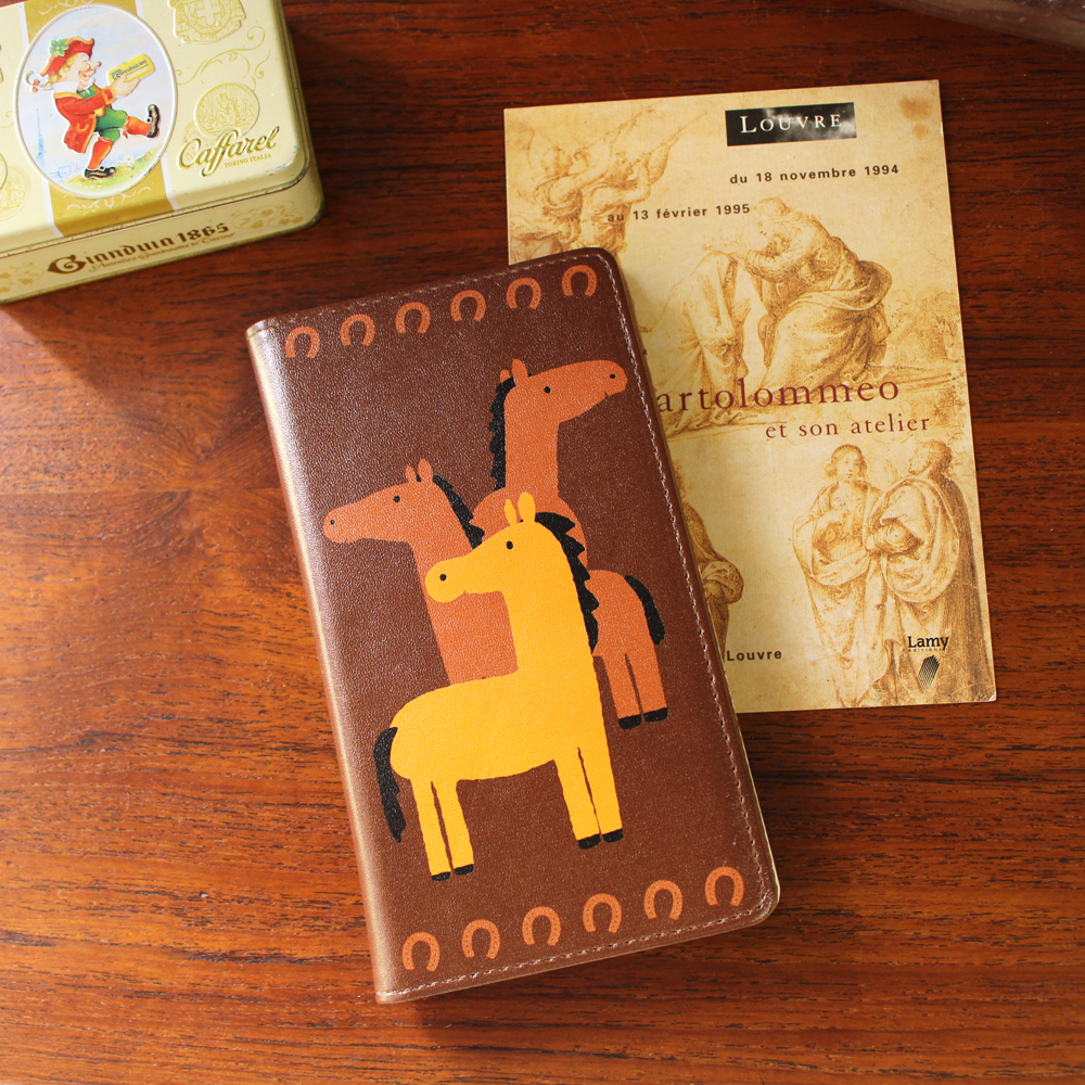 仲のよい３匹の馬 帯なし手帳型スマホケース ブランド リトルアニマル キャラクター グッズ 携帯 Iphon Iichi ハンドメイド クラフト作品 手仕事品の通販