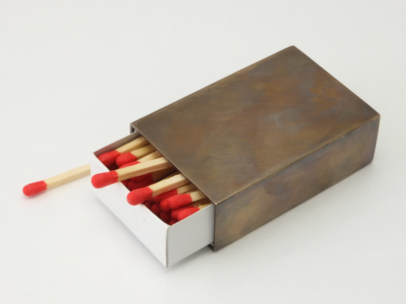 Matchboxcoverbsage アンティーク調真鍮製マッチ箱ケース Iichi ハンドメイド クラフト作品 手仕事品の通販