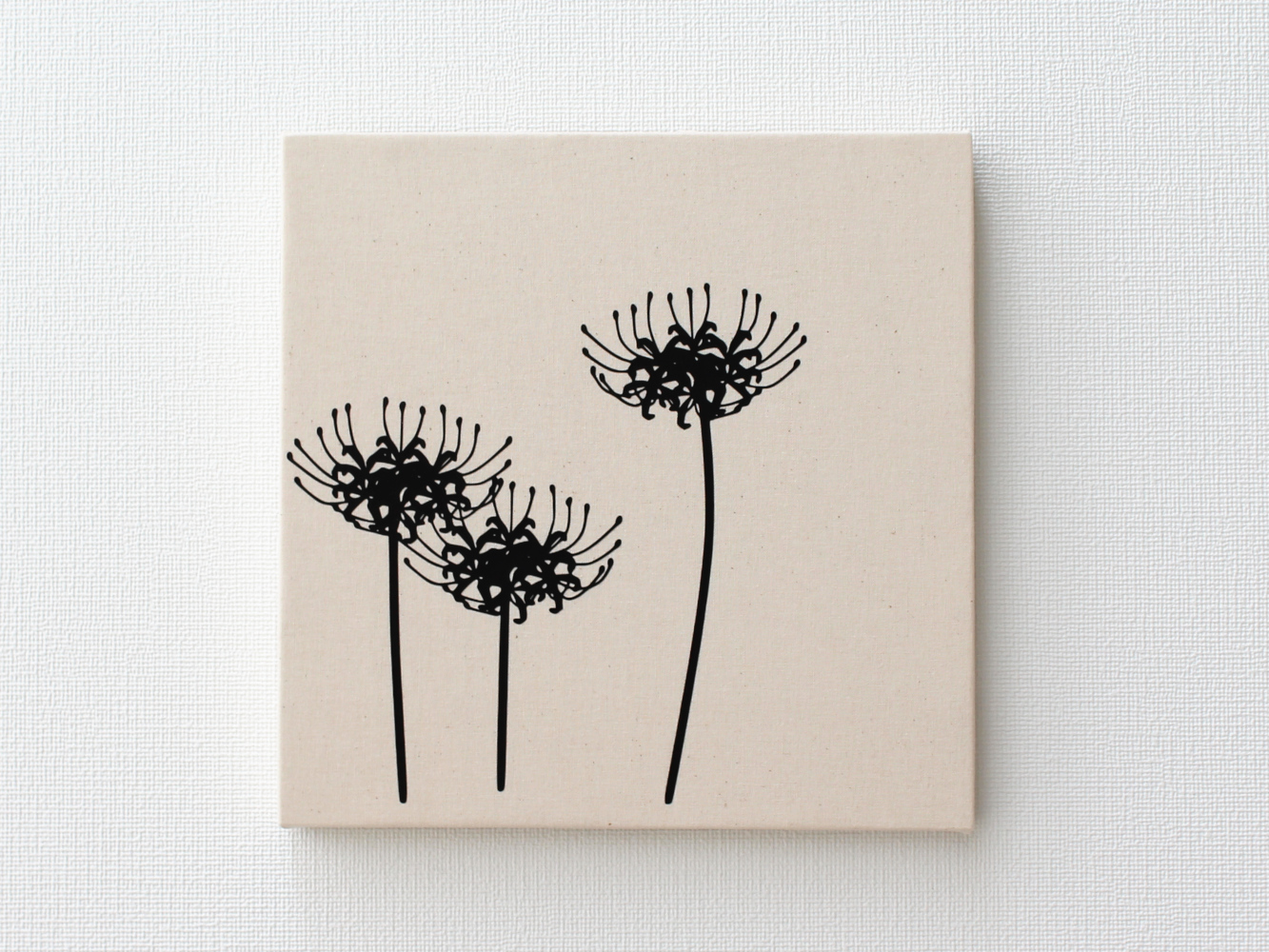 彼岸花のファブリックパネル M 405 生成 黒 Iichi ハンドメイド クラフト作品 手仕事品の通販