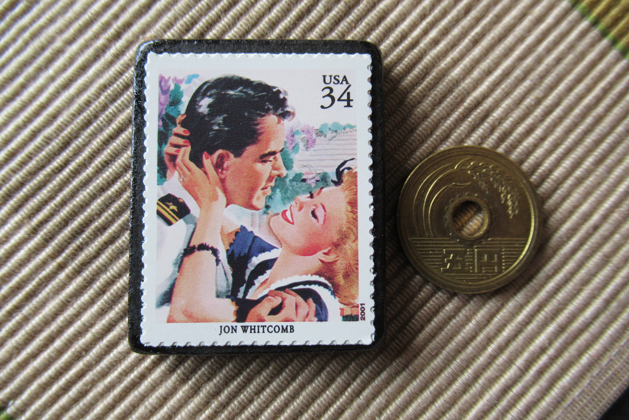 アメリカ イラスト切手ブローチ 6474 Iichi ハンドメイド クラフト作品 手仕事品の通販