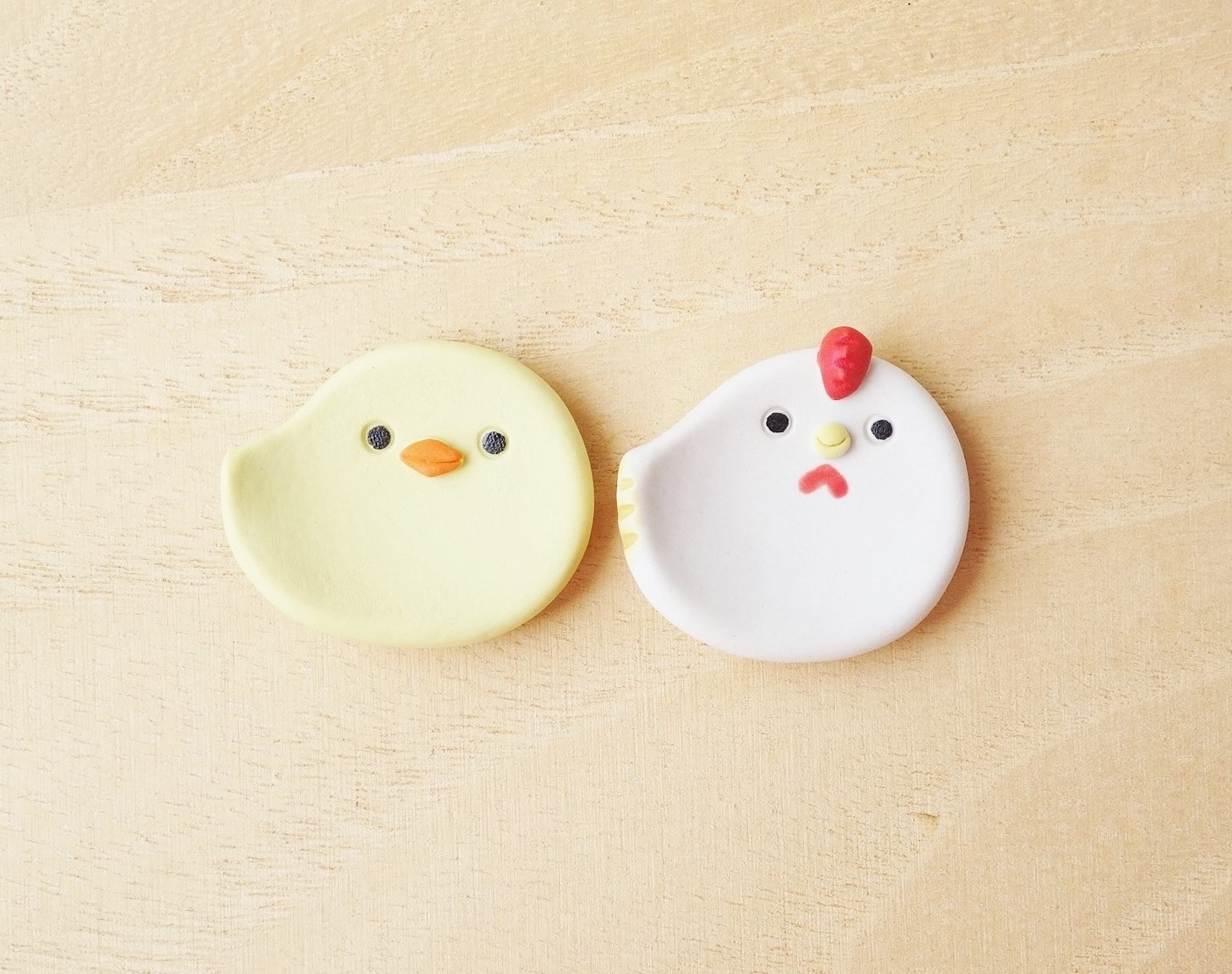 ニワトリ ひよこの箸置き 2個セット Iichi ハンドメイド クラフト作品 手仕事品の通販