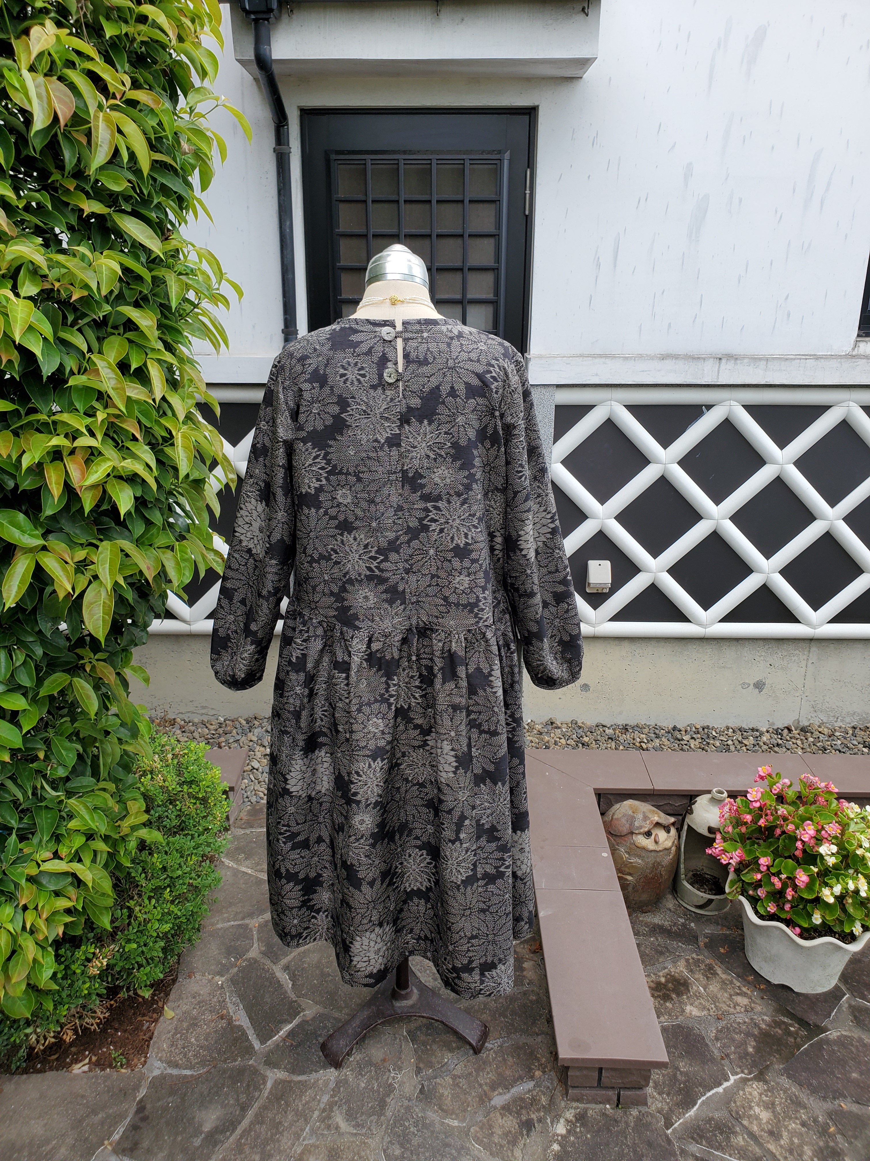 着物リメイク 手作り 紬 ワンピース | iichi ハンドメイド・クラフト 