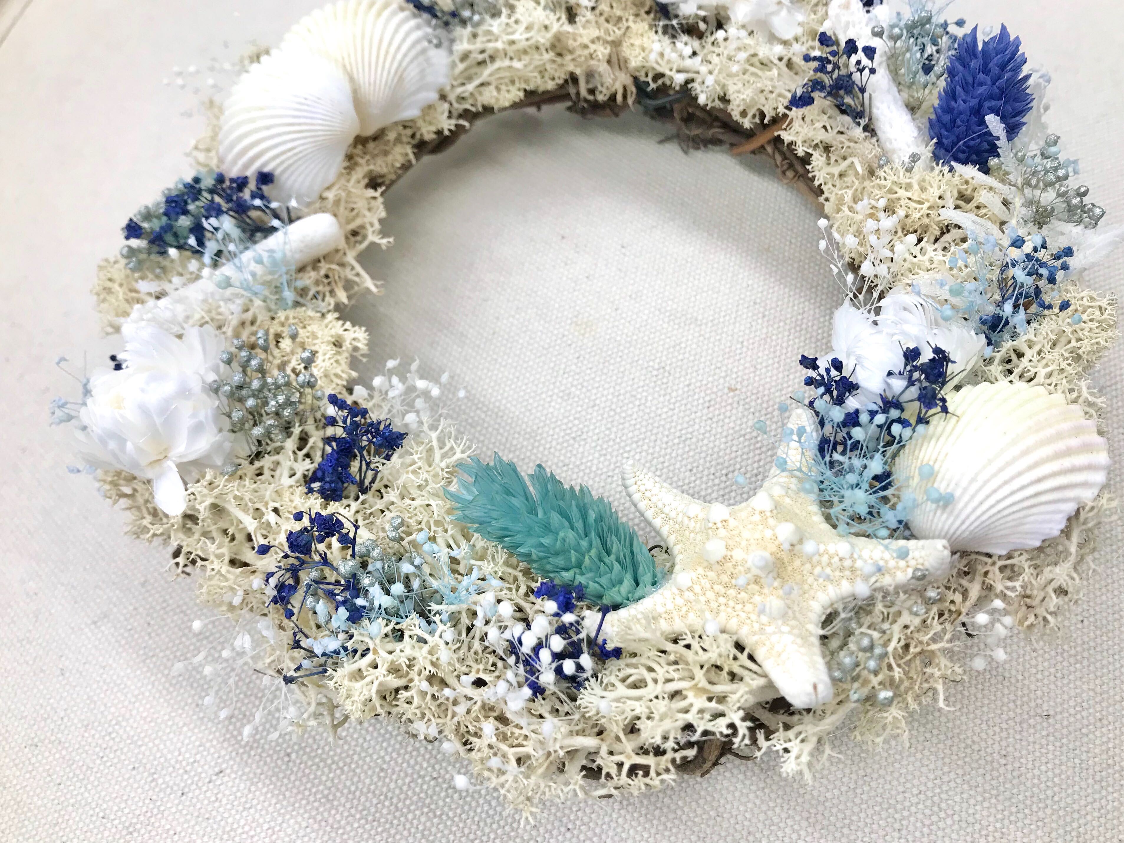 ミニリース Shell Iichi ハンドメイド クラフト作品 手仕事品の通販