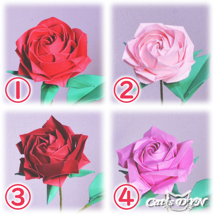 薔薇の花束 基本の3種類 注文作製 折り紙の薔薇の花 Iichi ハンドメイド クラフト作品 手仕事品の通販