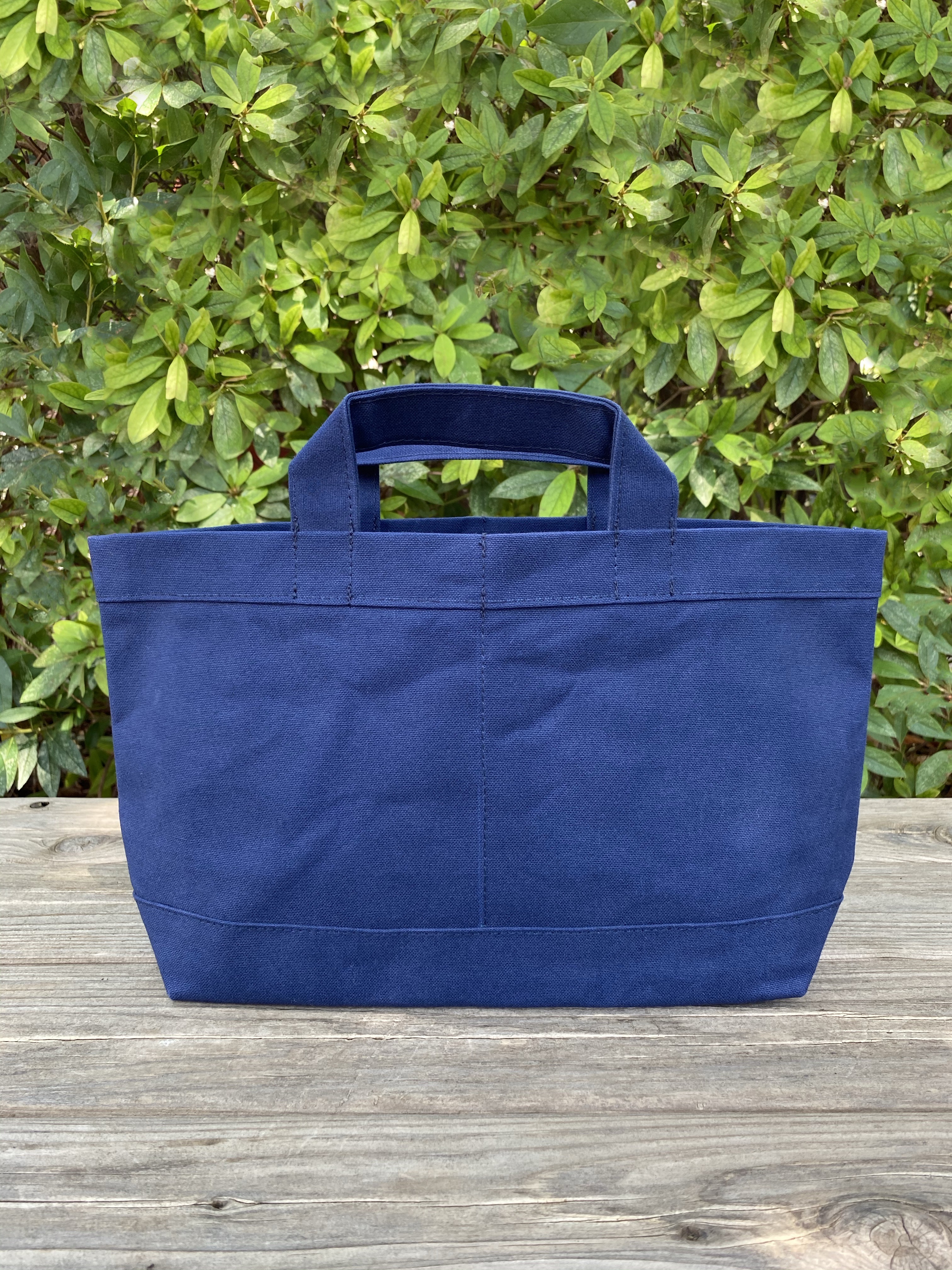 帆布トートバッグ 小 ネイビー Iichi ハンドメイド クラフト作品 手仕事品の通販