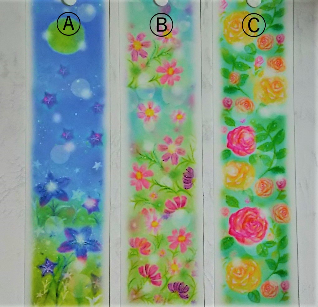 秋の花の栞 しおり 3種のパステルアートのブックマーク 桔梗 コスモス バラ Iichi ハンドメイド クラフト作品 手仕事品の通販