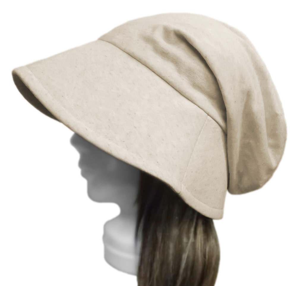 ハーフリネンニット つば広女優帽子 ゆったり ナチュラル Iichi ハンドメイド クラフト作品 手仕事品の通販