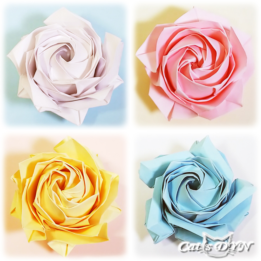 お試し用セット 送料無料 折り紙の薔薇の花 Iichi ハンドメイド クラフト作品 手仕事品の通販