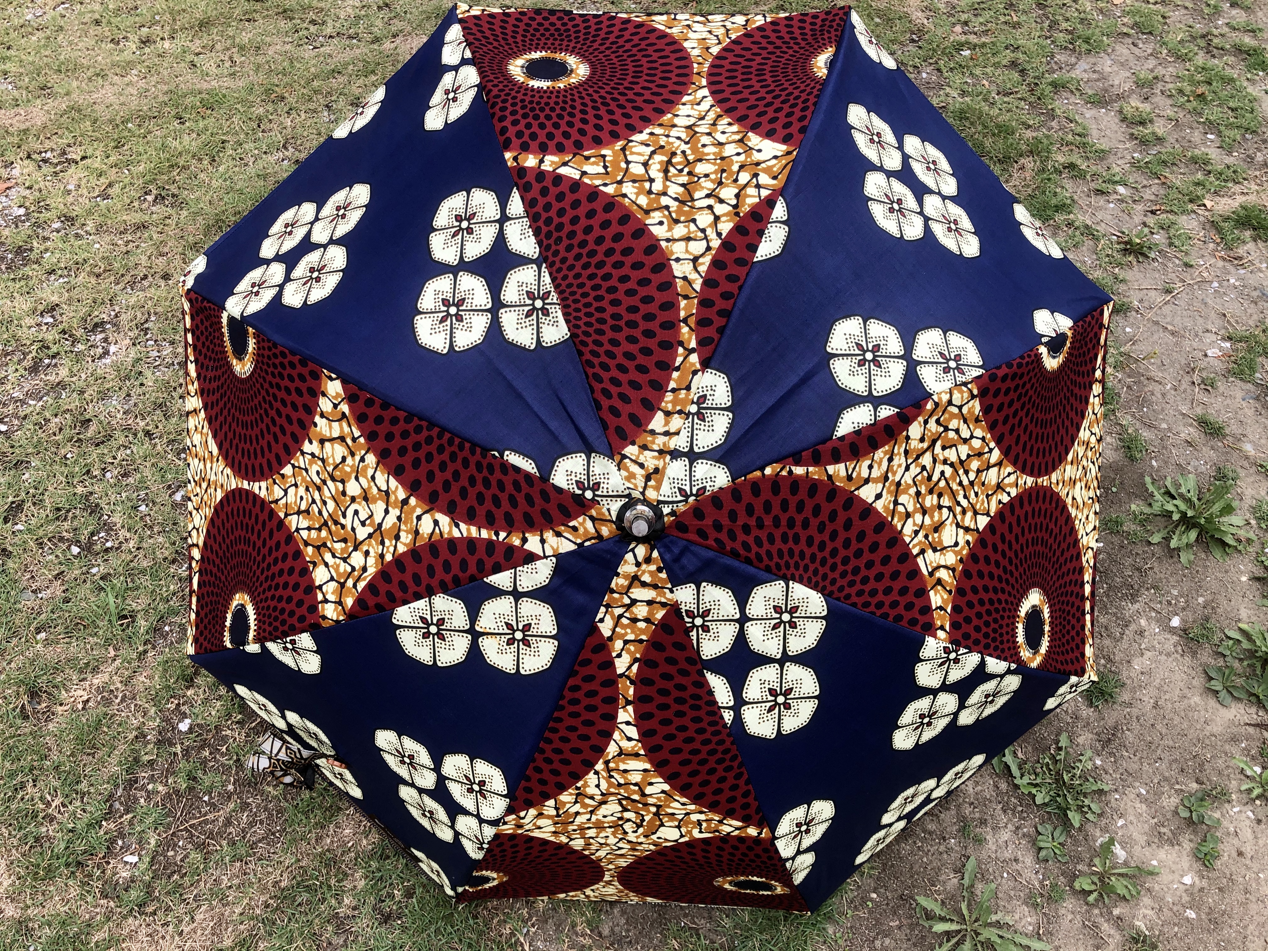 アフリカ布日傘（ジャンプ式） | iichi ハンドメイド・クラフト作品 