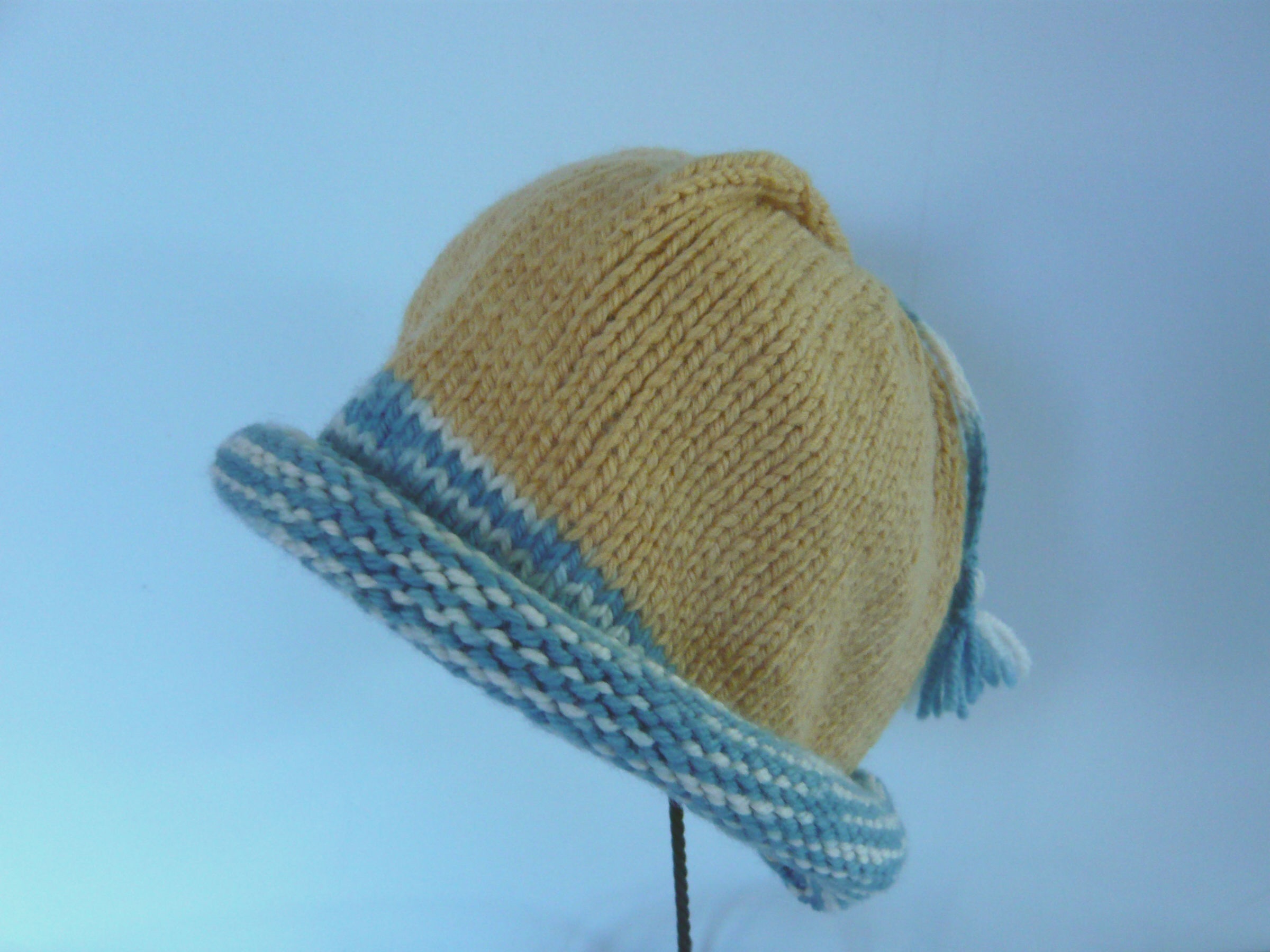 草木染毛糸の子供用手編み帽子 ｃｈ 125 Iichi ハンドメイド クラフト作品 手仕事品の通販