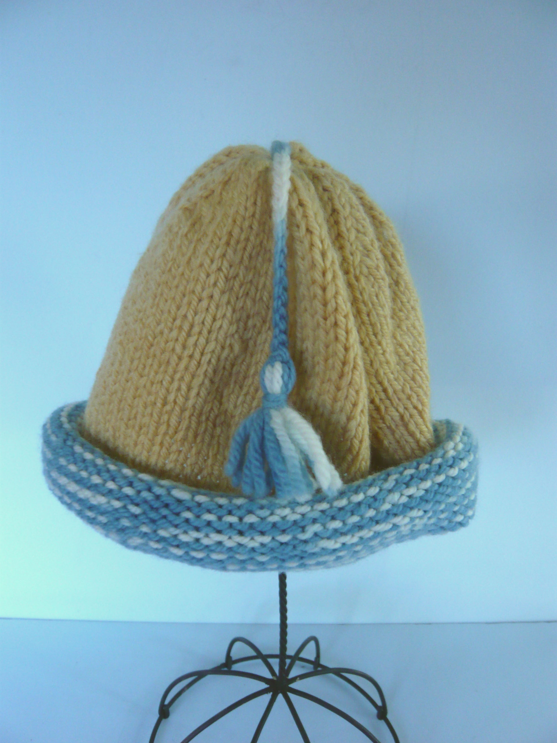 草木染毛糸の子供用手編み帽子 ｃｈ 125 Iichi ハンドメイド クラフト作品 手仕事品の通販