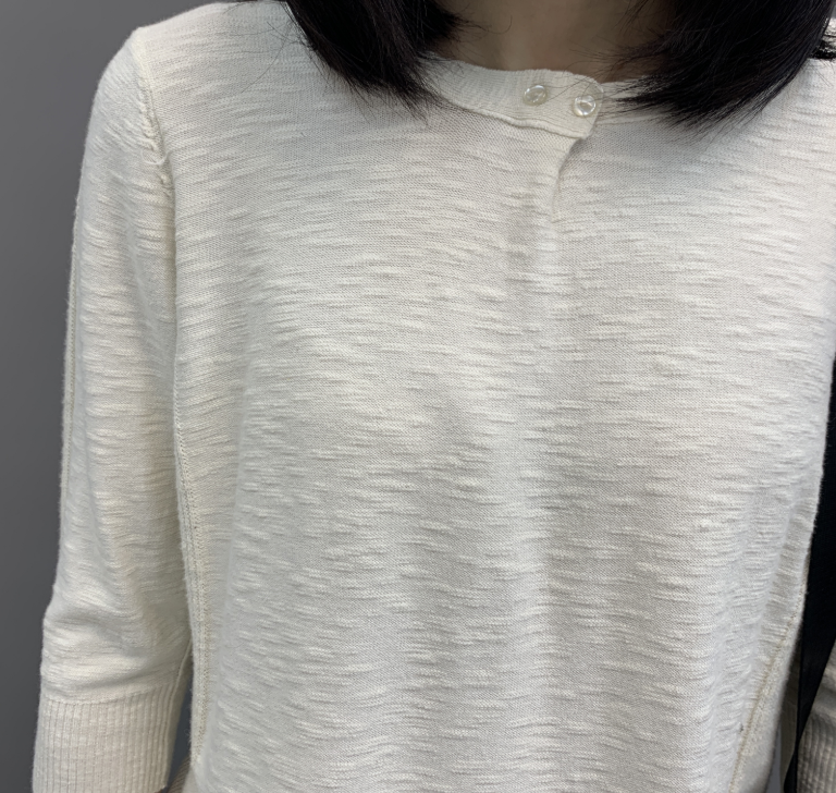 秋 薄手のセーターtシャツ ニットセーター サマーセーター コットンリネン ミッドスリーブトップス レディース 通学 通勤 Iichi ハンドメイド クラフト作品 手仕事品の通販