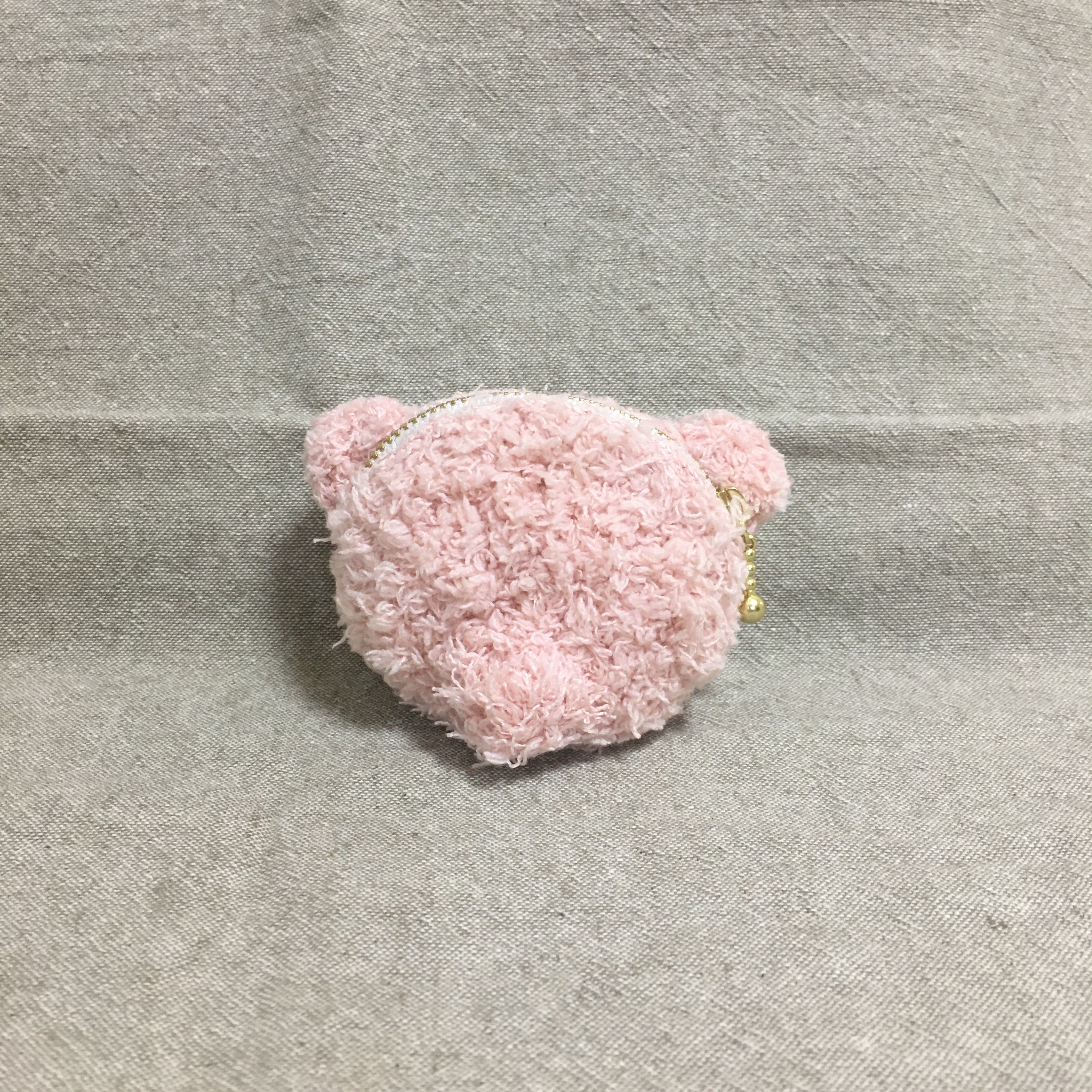 ふわふわピンクくまさんコインポーチ Iichi ハンドメイド クラフト作品 手仕事品の通販