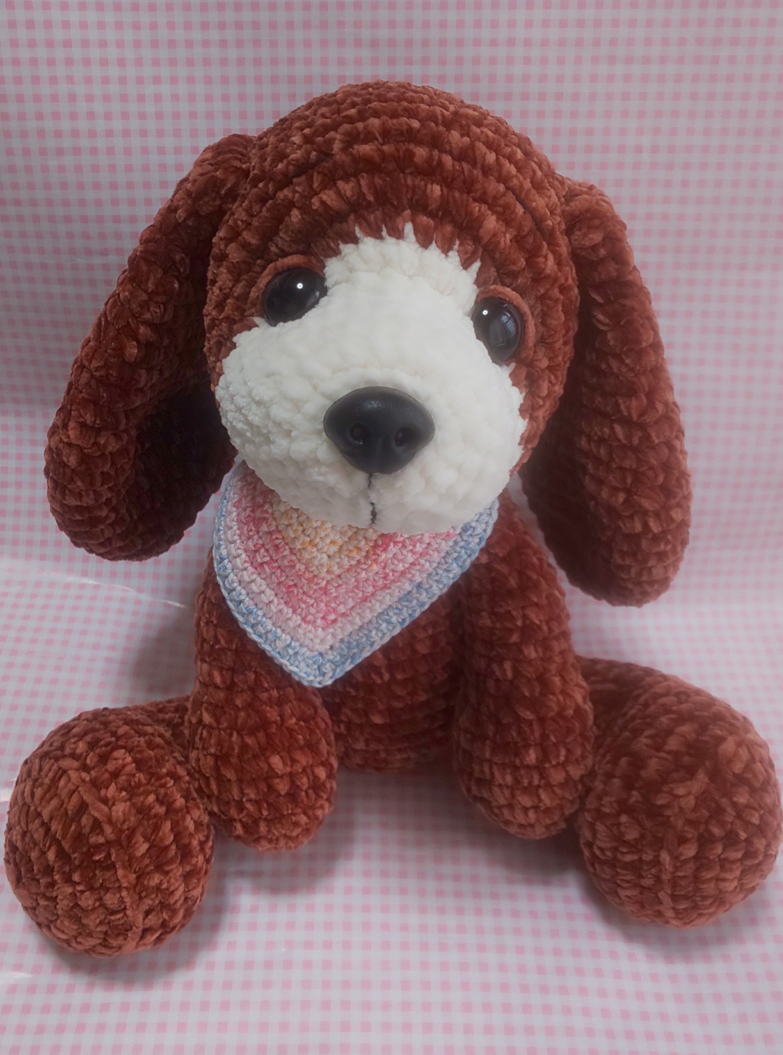 もこもこ編みぐるみ 垂れ耳な犬 Iichi ハンドメイド クラフト作品 手仕事品の通販