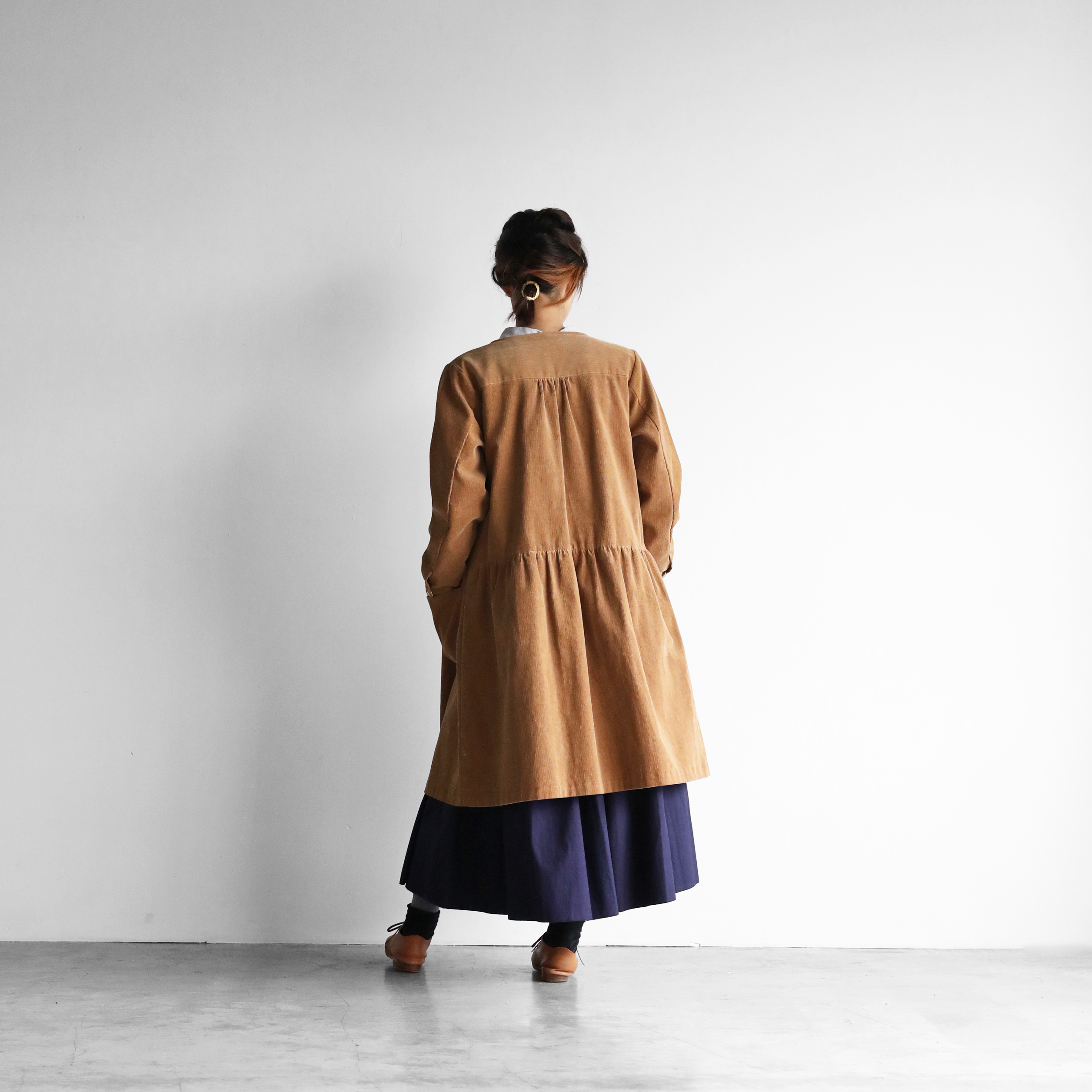 シャトルコーデュロイワンピース ブラウン レディス Iichi ハンドメイド クラフト作品 手仕事品の通販