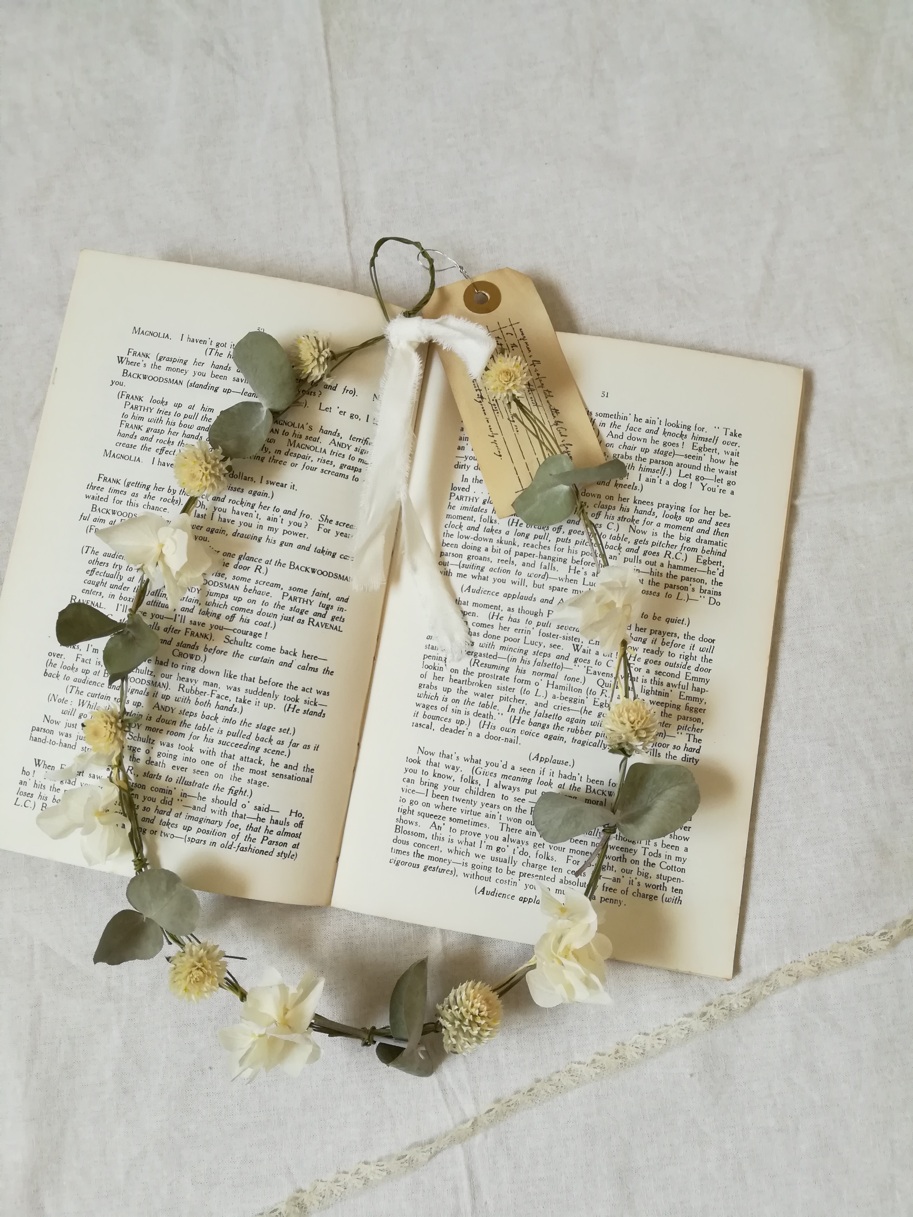 千日紅とユーカリの首飾りwreath プリザーブドフラワードライフラワーグリーン アンティーク ギフト Iichi ハンドメイド クラフト作品 手仕事品の通販