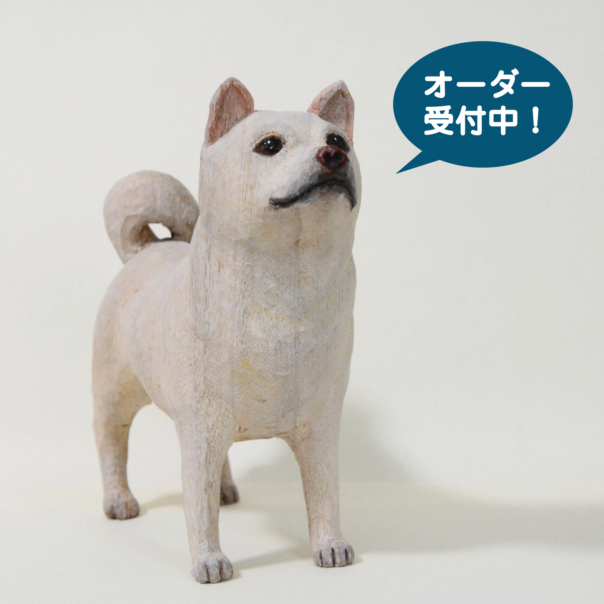 オーダー 木彫りのちいさな犬 Iichi ハンドメイド クラフト作品 手仕事品の通販