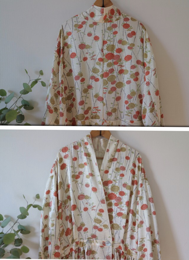 小紋 着物正絹100 羽織にもなるロングワンピース 一枚限定 Iichi ハンドメイド クラフト作品 手仕事品の通販