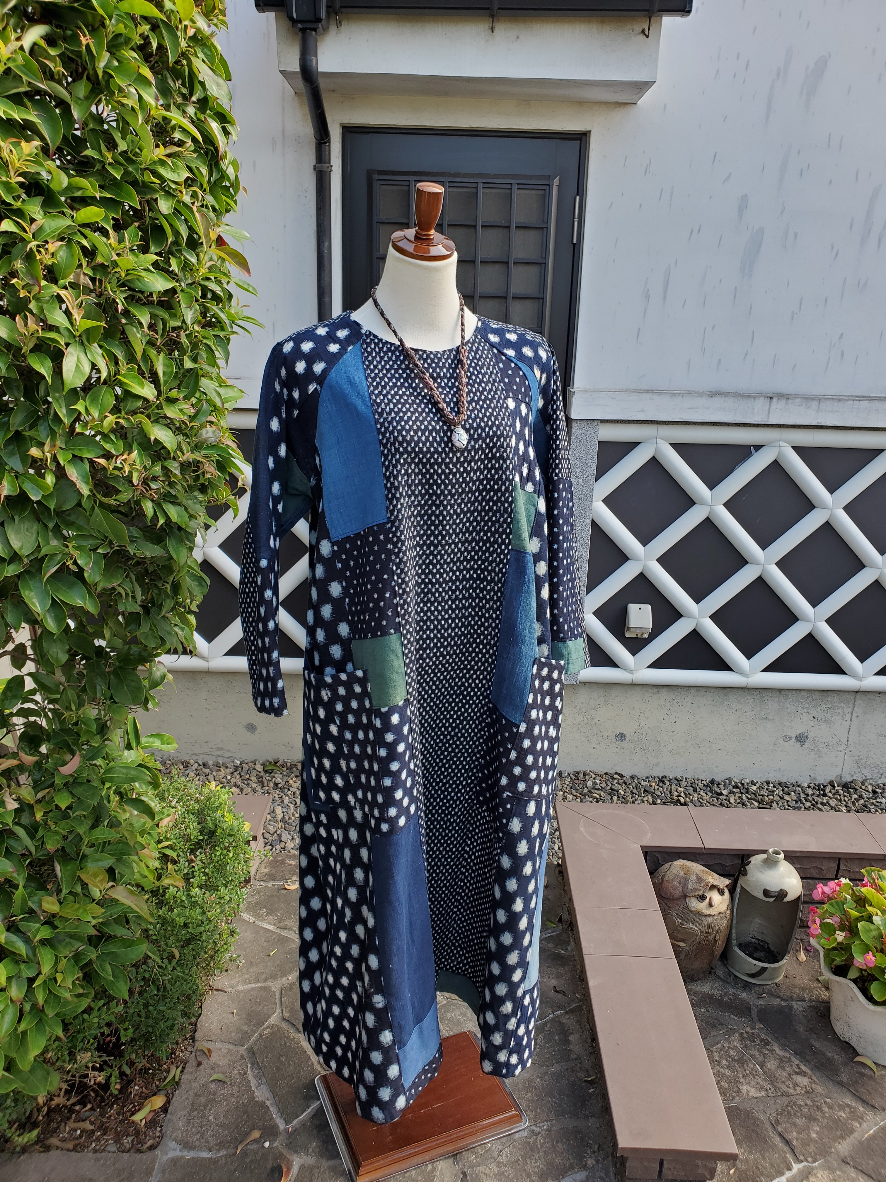 本物品質の 着物リメイク 古布 手作り かすり パッチ ワンピース 着物 Revuemusicaleoicrm Org