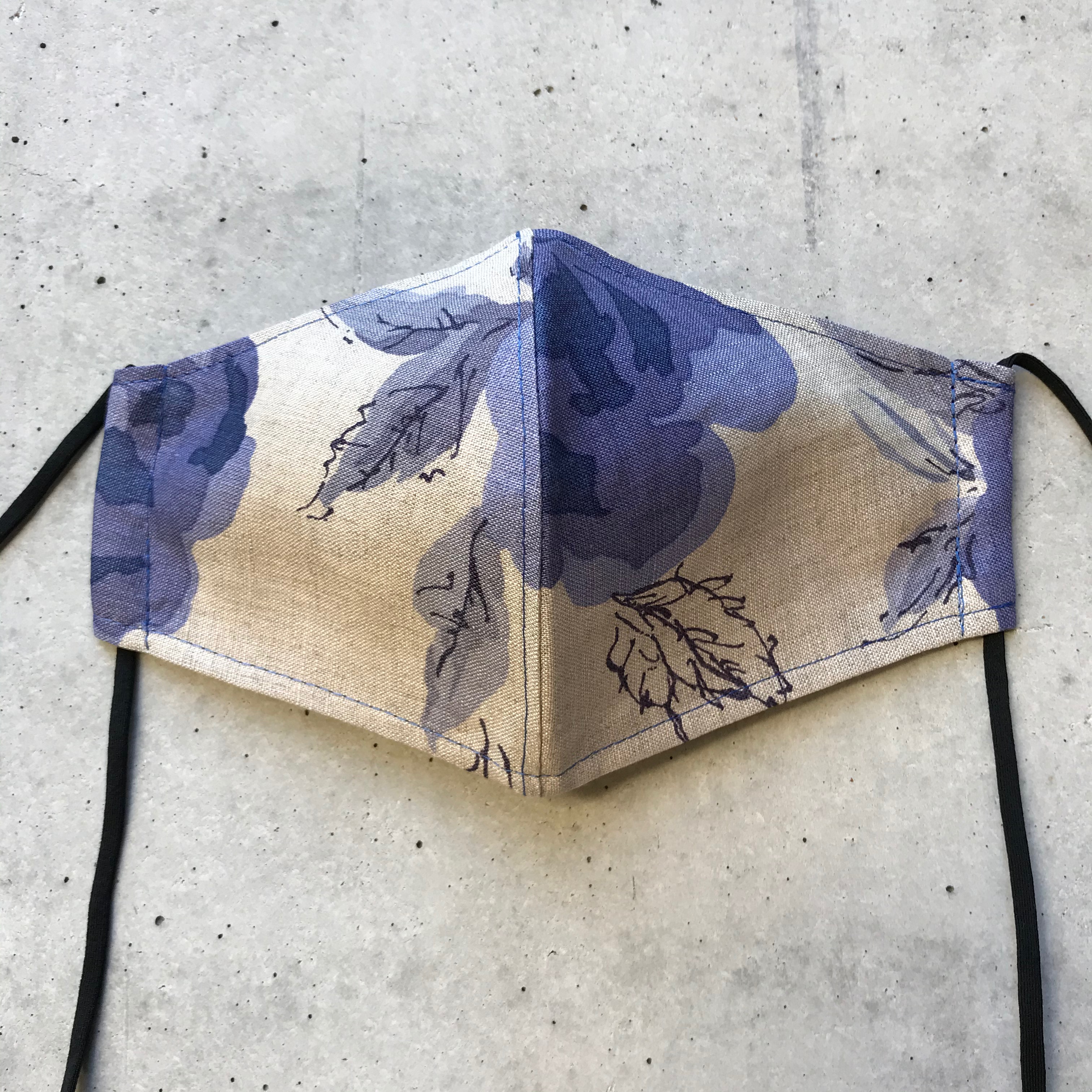 旅するマスク ヴィオレッタ サンドベージュ 布 おしゃれマスク 立体 柄マスク Iichi ハンドメイド クラフト作品 手仕事品の通販