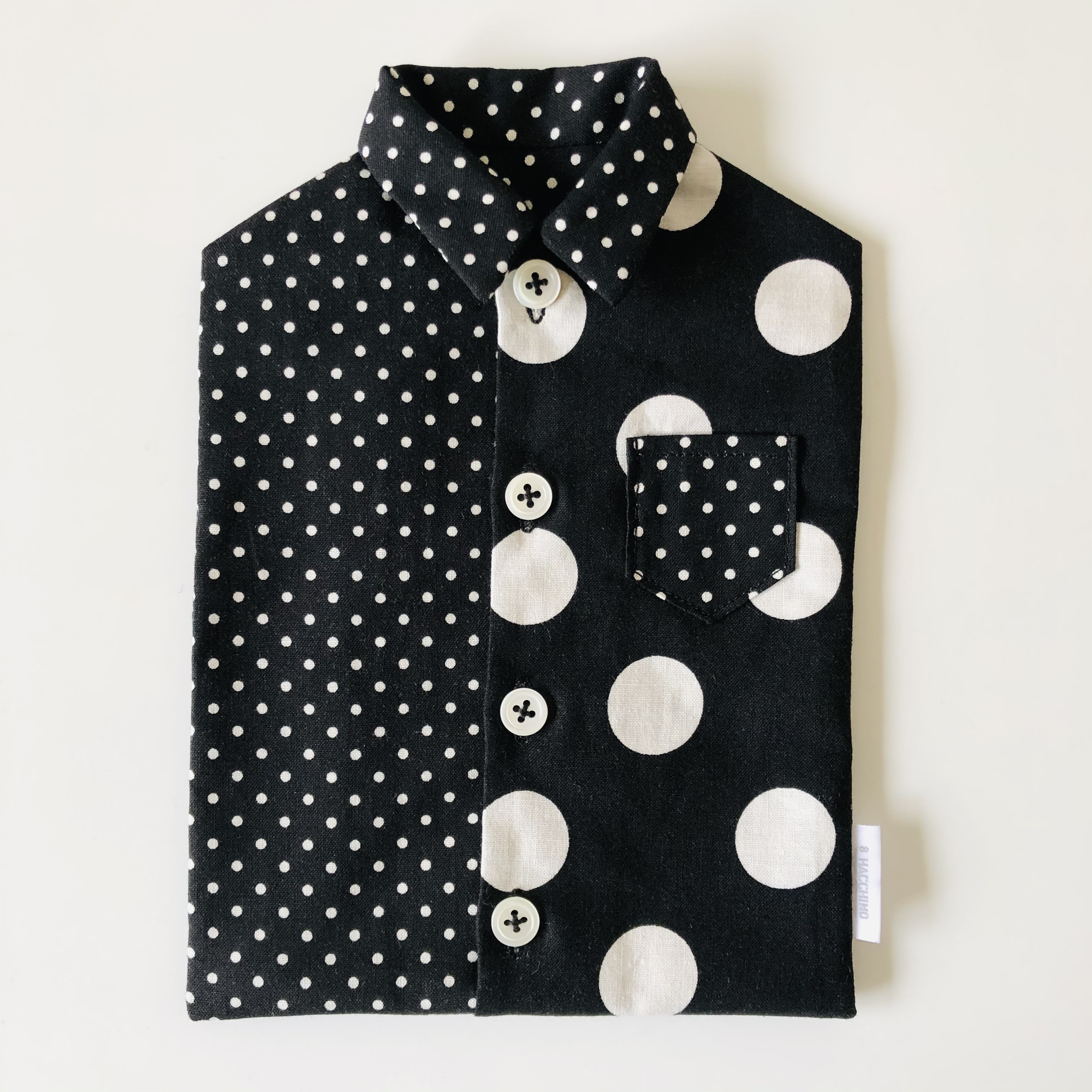 シャツポーチ モノトーンドット柄 Iichi ハンドメイド クラフト作品 手仕事品の通販