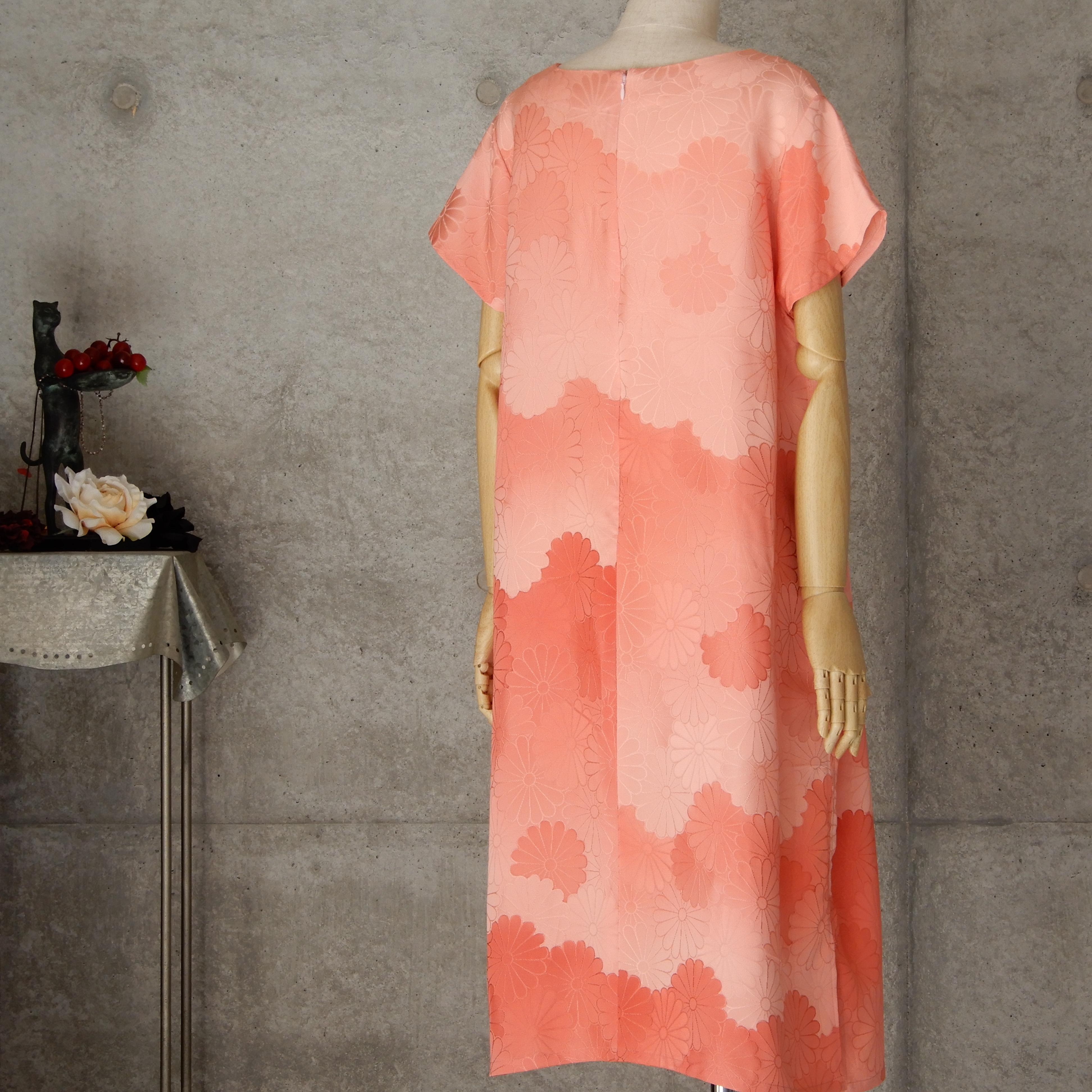 着物リメイク チュニックワンピース Ll 菊の花 Iichi ハンドメイド クラフト作品 手仕事品の通販