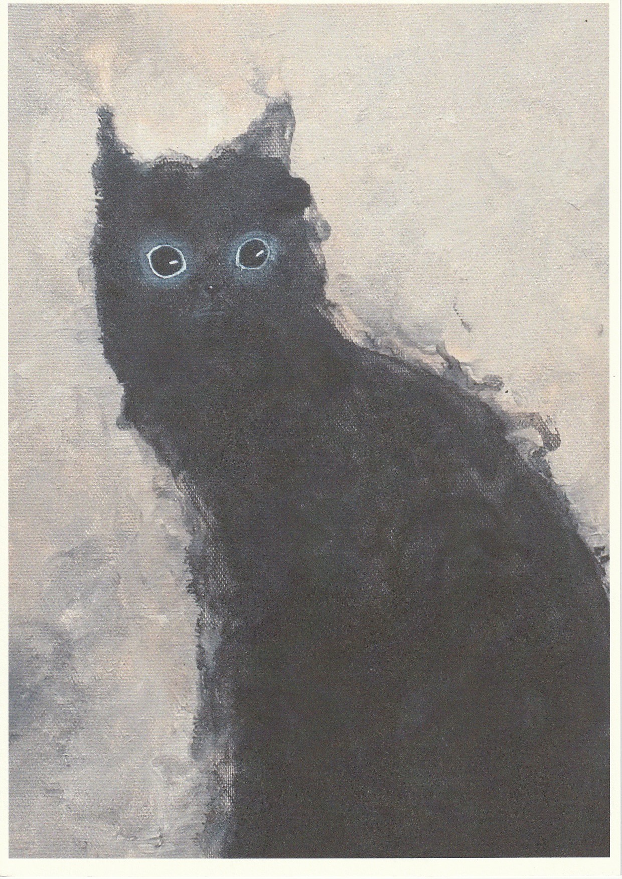 サイズ オリジナルアートポスター 黒猫 Iichi ハンドメイド クラフト作品 手仕事品の通販