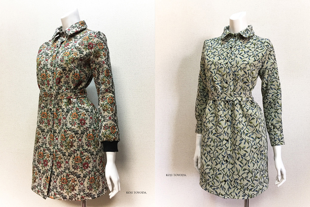 オーダーメイド 受注生産 ゴブラン織りワンピース Koji Toyoda 生地8種類から選択可能です Iichi ハンドメイド クラフト作品 手仕事品の通販