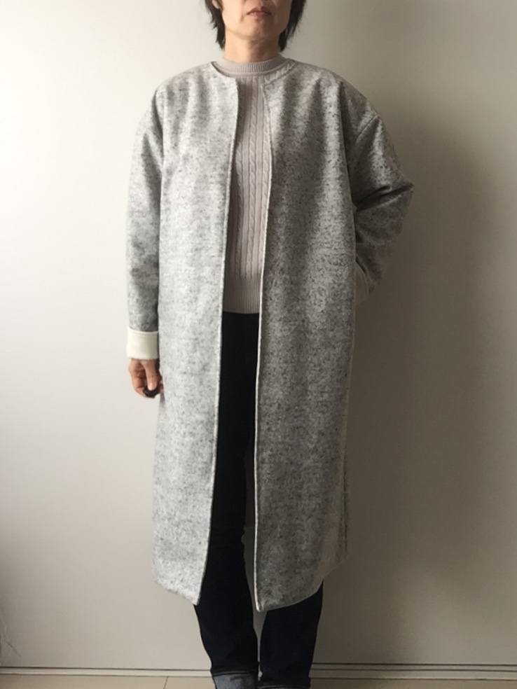 受注製作 圧縮ウールのリバーシブルコーディガン Iichi ハンドメイド クラフト作品 手仕事品の通販