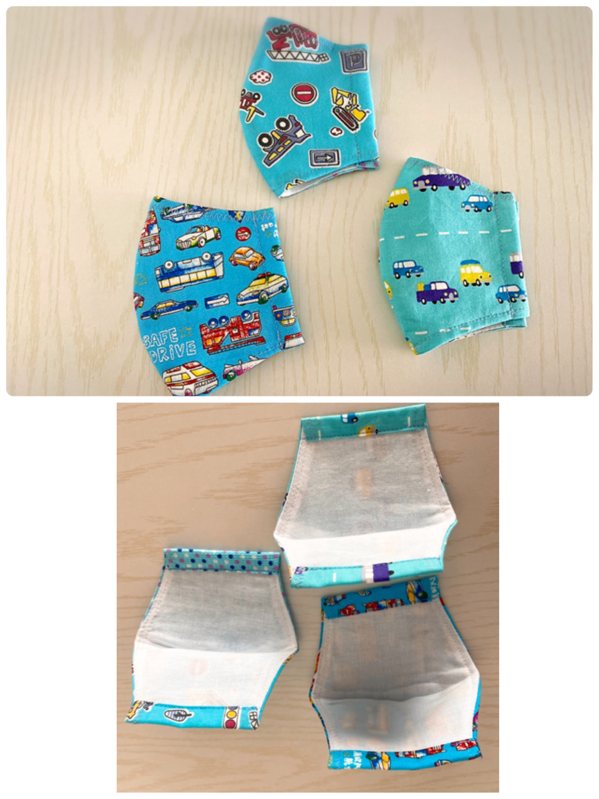 3枚セット 立体マスク 車柄 幼稚園入園準備 Iichi ハンドメイド クラフト作品 手仕事品の通販