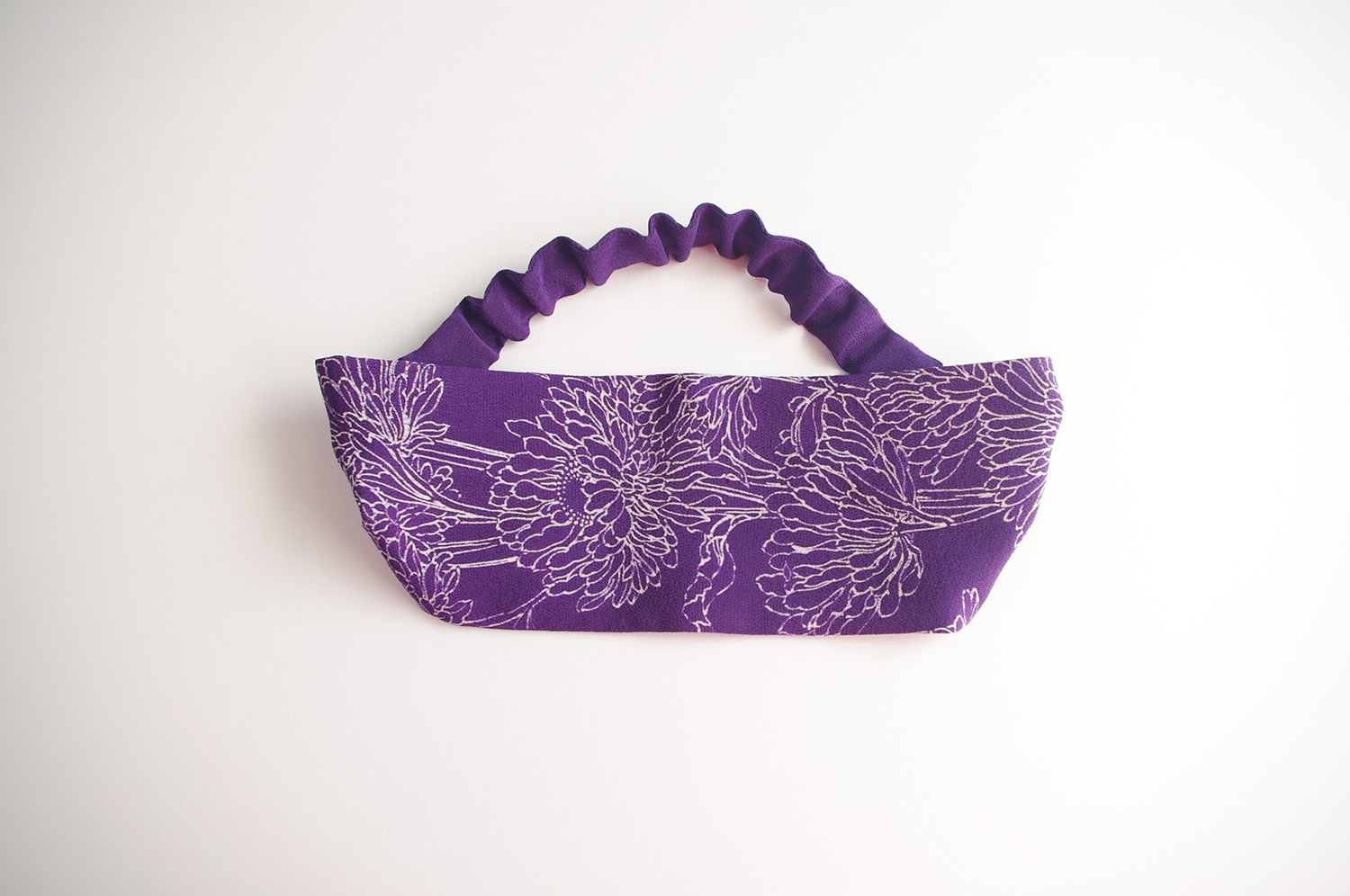 着物リメイク ヘアバンド 紫 菊の花 Iichi ハンドメイド クラフト作品 手仕事品の通販