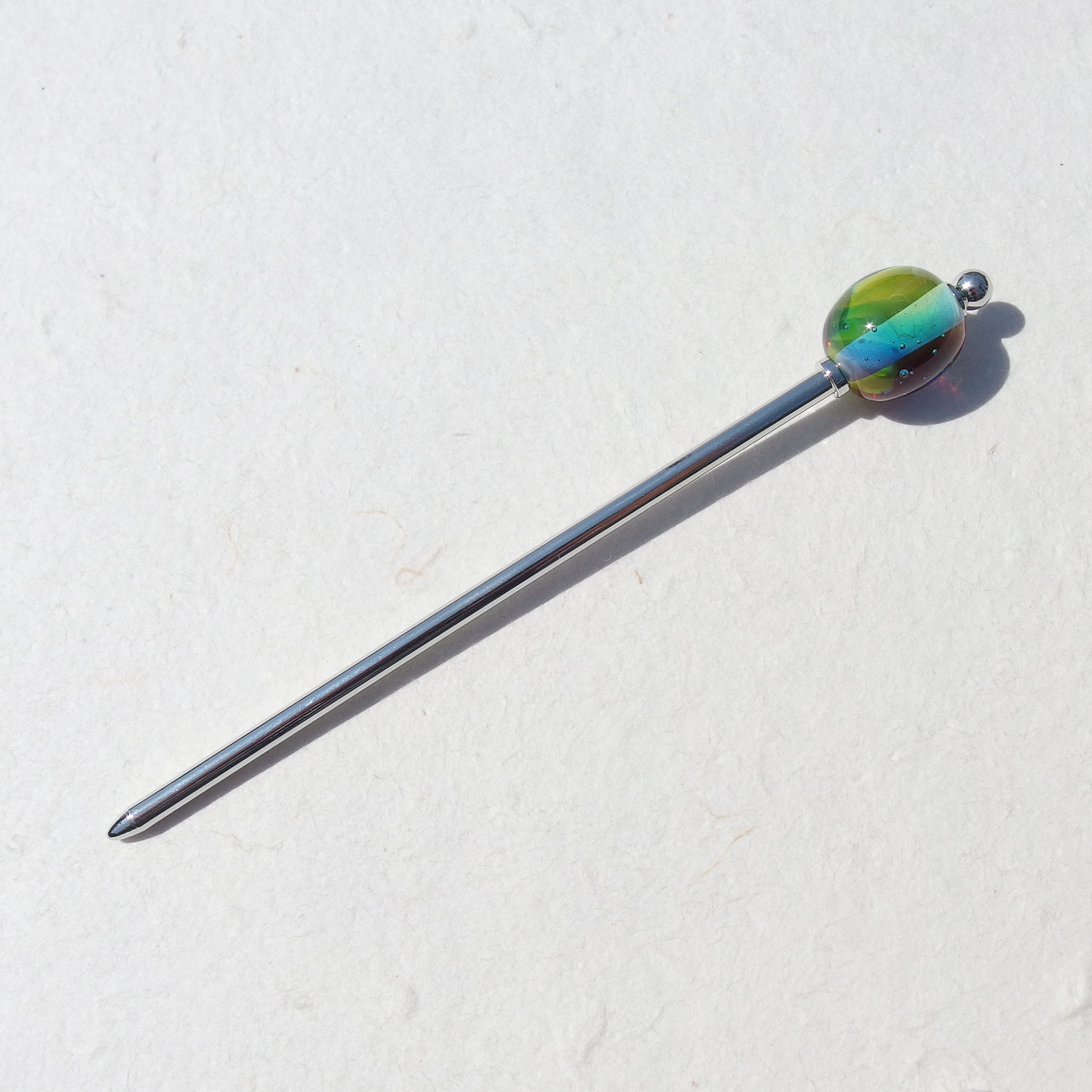 Special 虹玉ガラス にじたま 虹 かんざし 受注制作 Iichi ハンドメイド クラフト作品 手仕事品の通販