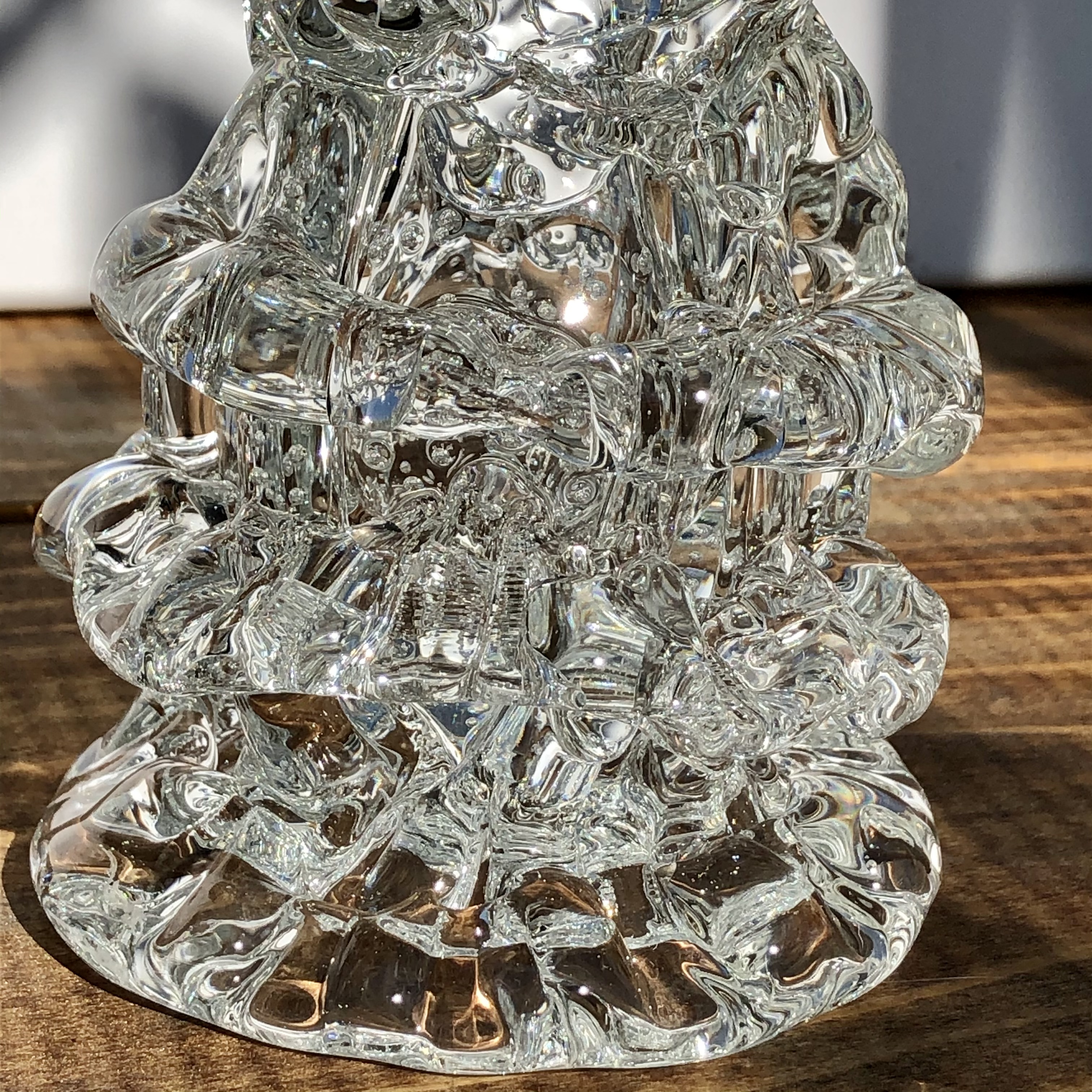 ガラスのクリスマスツリー 大 ツリー テーブルツリー クリスタル Iichi ハンドメイド クラフト作品 手仕事品の通販