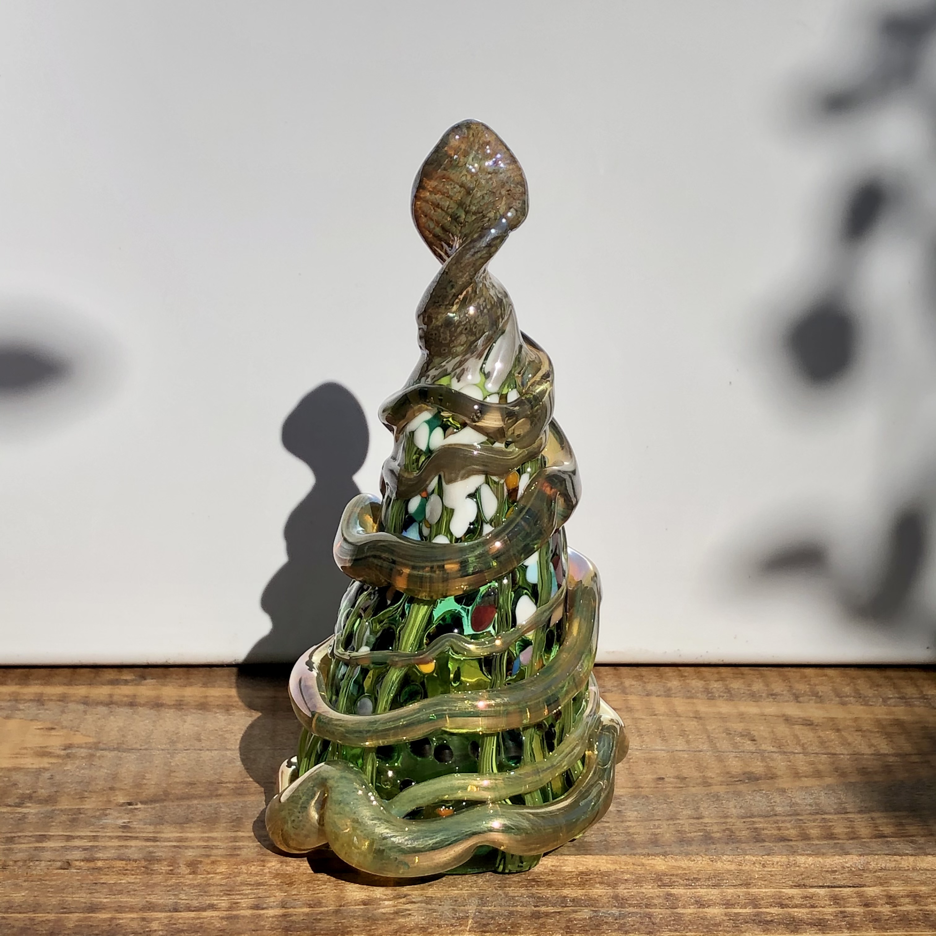 ガラスのクリスマスツリー ツリー テーブルツリー ミックスカラー Iichi ハンドメイド クラフト作品 手仕事品の通販