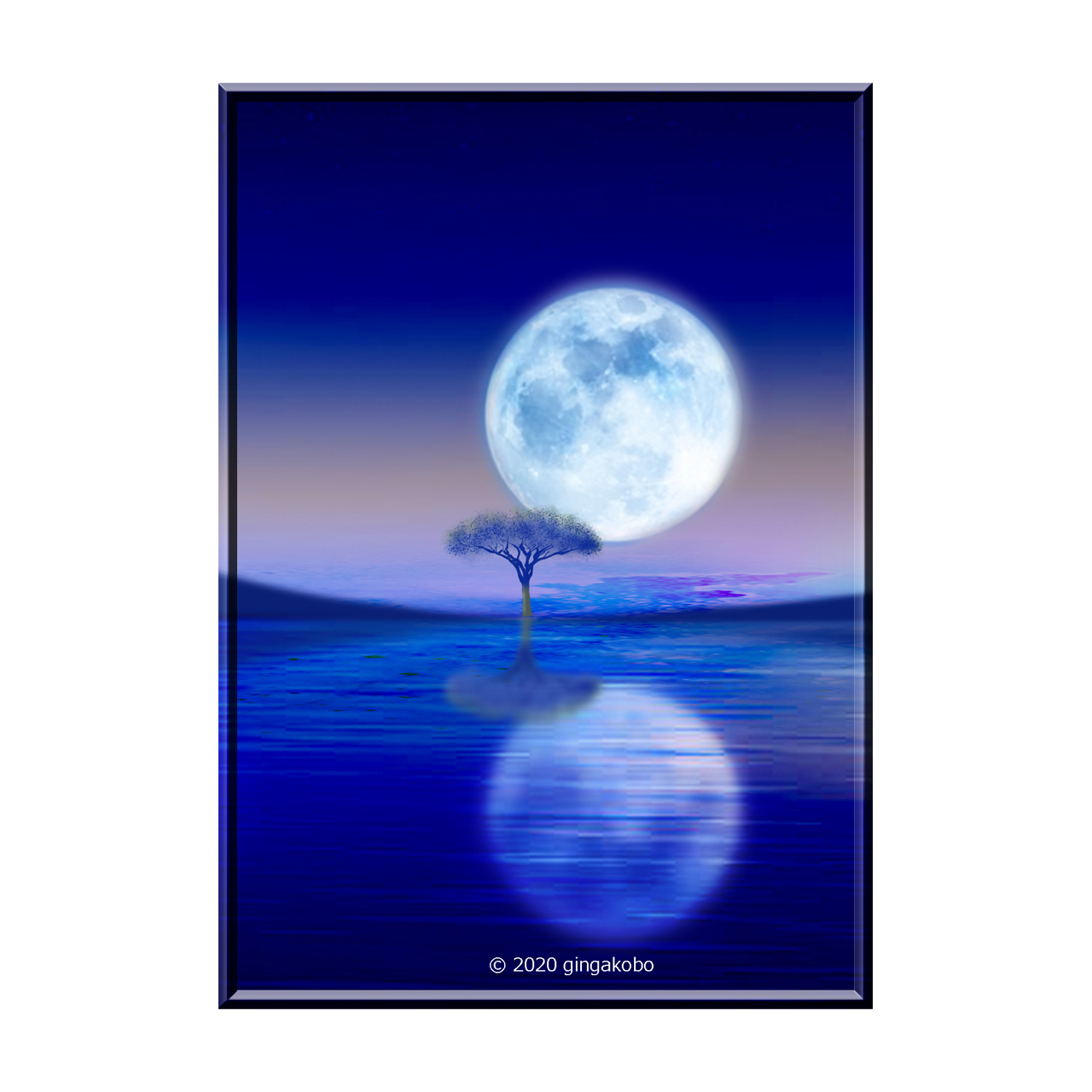 本を閉じるように夜がくる 月 木 ほっこり癒しのイラストa4サイズポスター No 758 Iichi ハンドメイド クラフト作品 手仕事品の通販