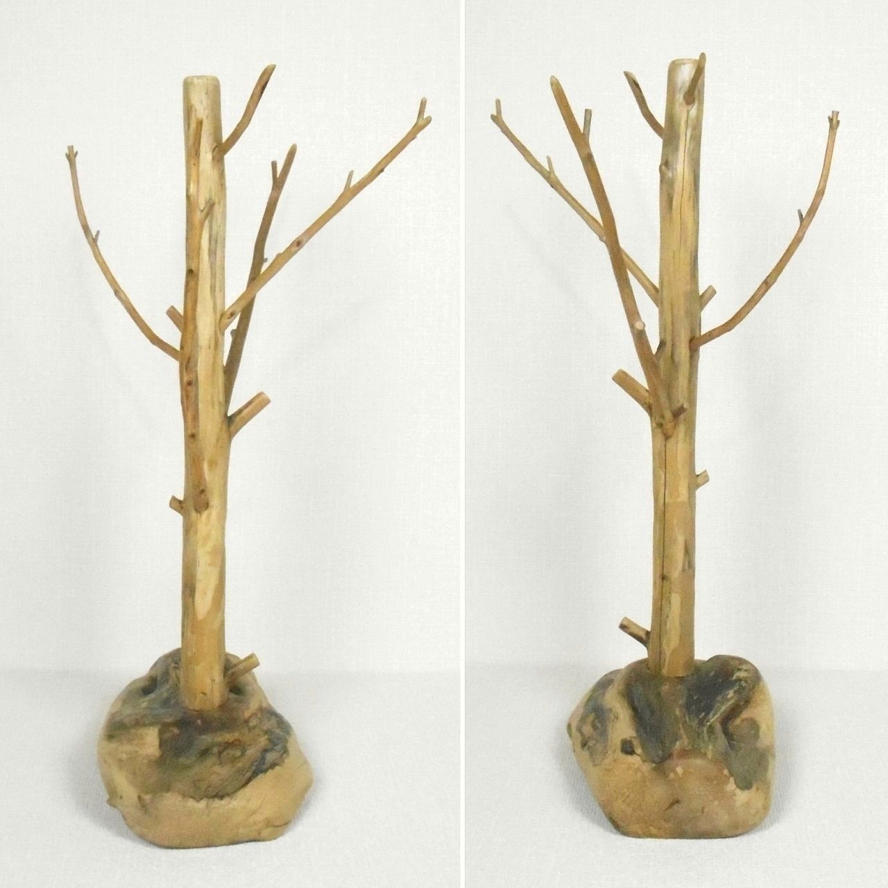 温泉流木 美しいツリーと変形流木のフックスタンドオブジェ003せせらぎ アクセサリースタンド 流木インテリア Iichi ハンドメイド クラフト作品 手仕事品の通販