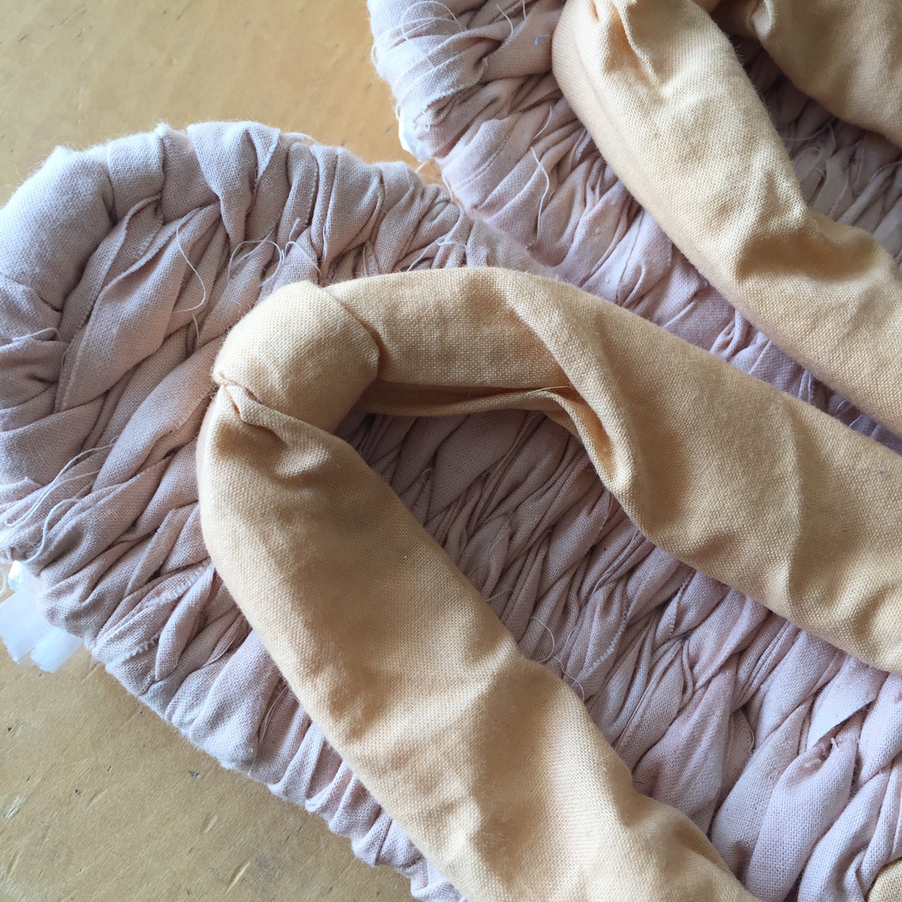 布ぞうり 鼻緒 薄いオレンジ 肌色 ベージュ 綿 24 25ｃｍ Iichi ハンドメイド クラフト作品 手仕事品の通販